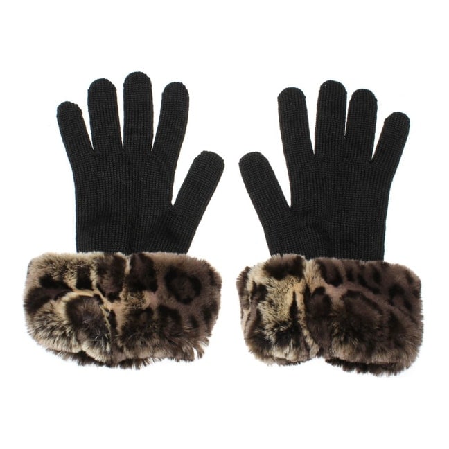 Leopard Webpelz Damenhandschuh Gebeana
