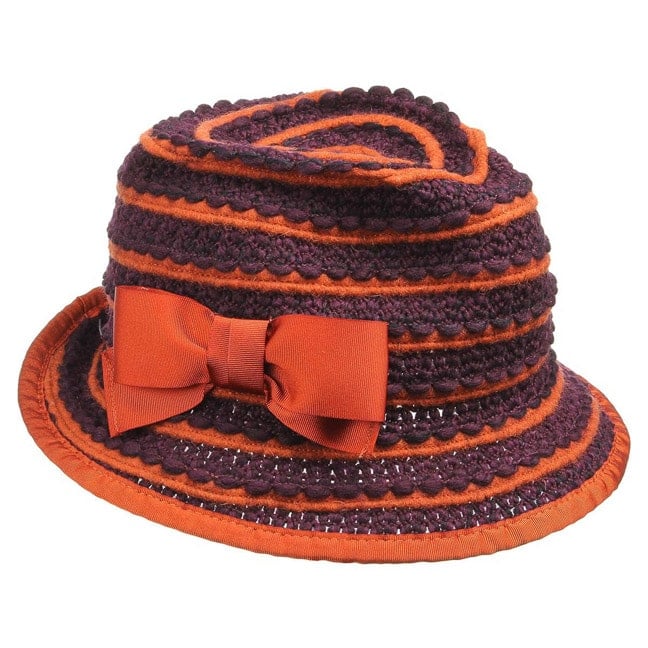 Crochet Trilby mit Schleife bedacht
