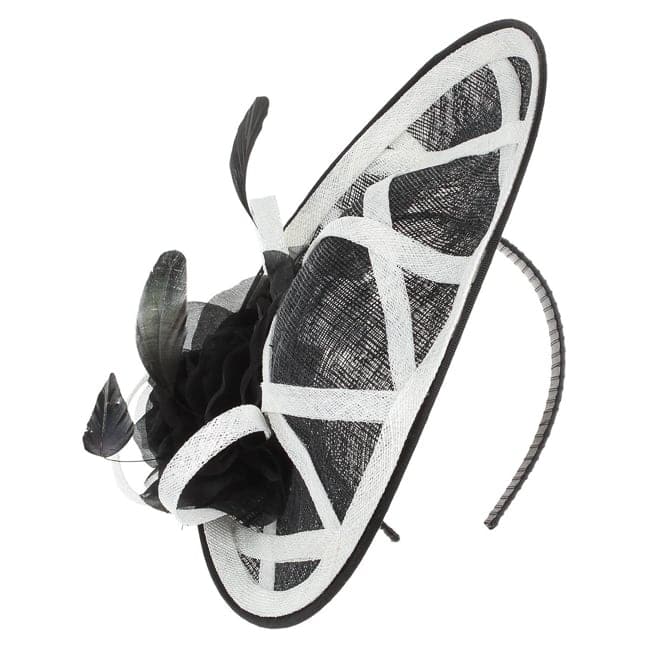 Rauten Sinamay Saucer Haarschmuck Emma B