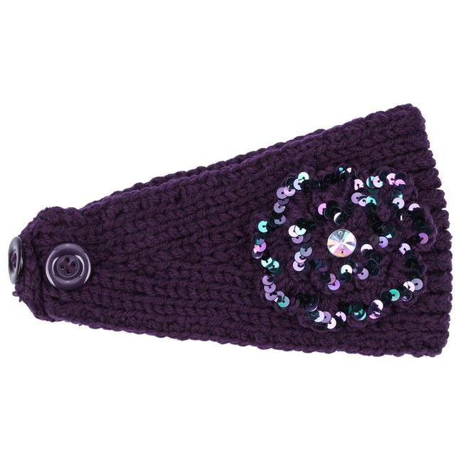 Pailletten Strick Damenstirnband