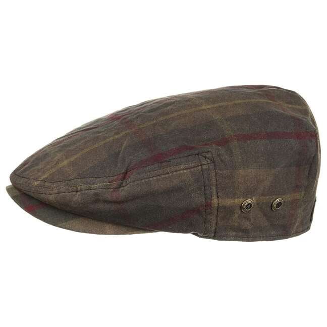 M�tze Schirmm�tze Adin Waxed Tartan Flatcap Stetson