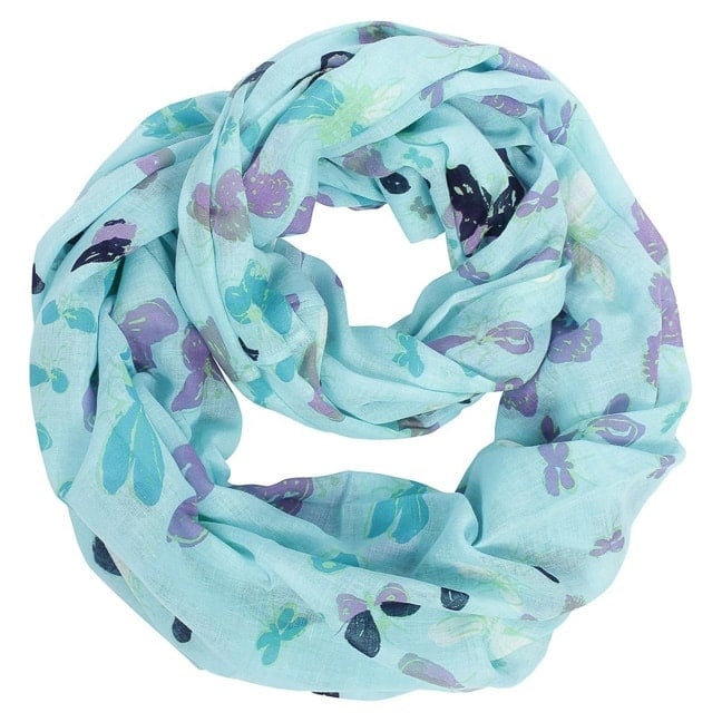 Damentuch Sommerschal Loopschal Schmetterlinge by Fraas