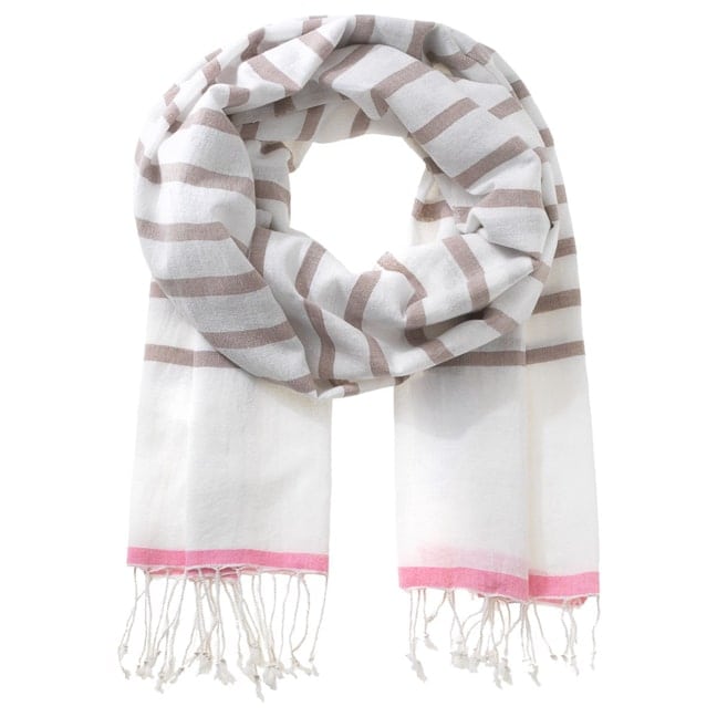 Schal Streifenschal Damenschal mit Fransen Codello