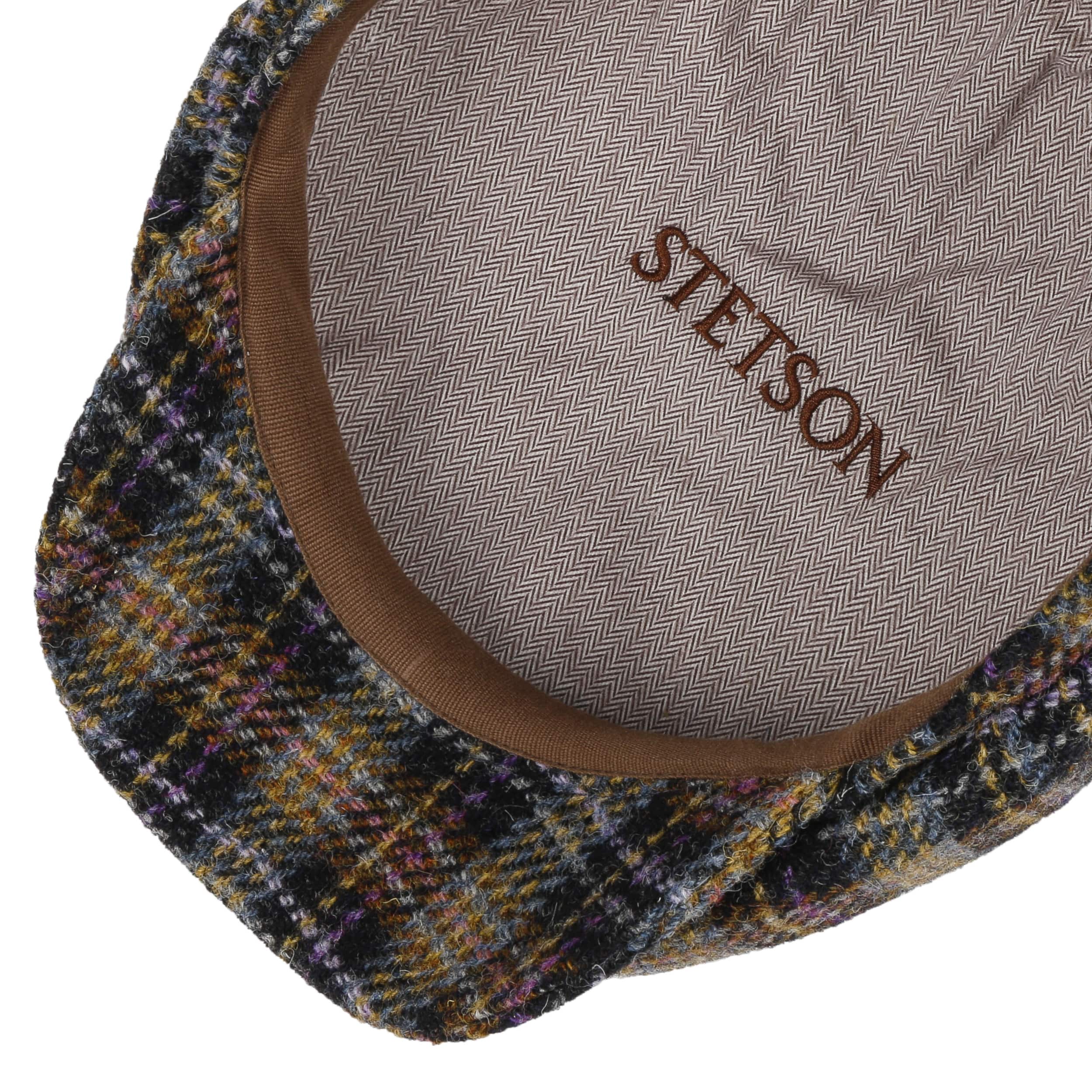 Hatteras Check Harris Tweed Flatcap By Stetson 139 00