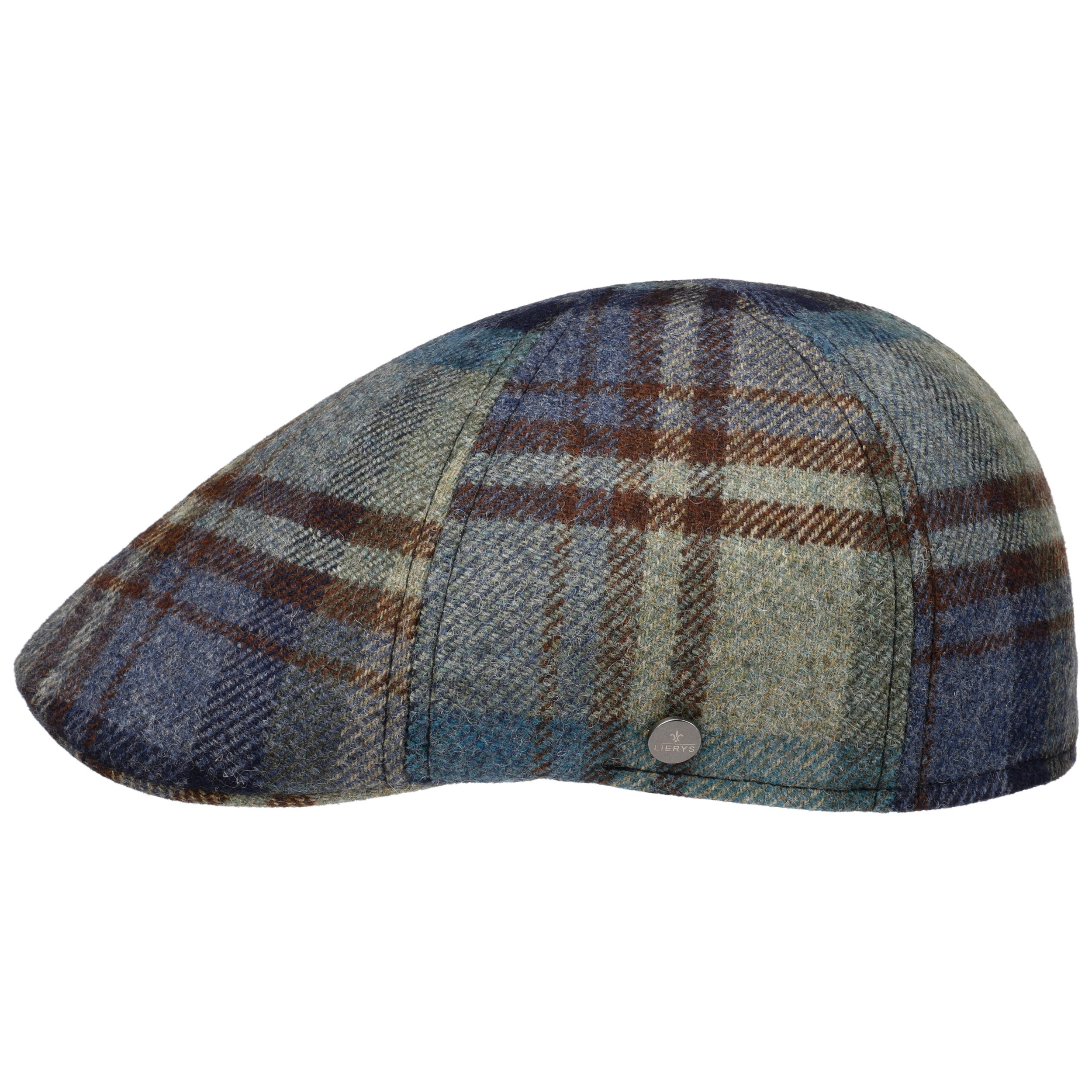 Vandover Wool Check Flat Cap By Lierys 359 00 Kr