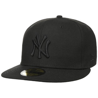 New Era 59Fifty Black on Black Yankees Cap MLB Kappe Fitted Flat Brim Flatbrim NY New York New Era 59Fifty Black on Black Yankees Cap MLB Kappe Fitted Flat Brim Flatbrim NY New York