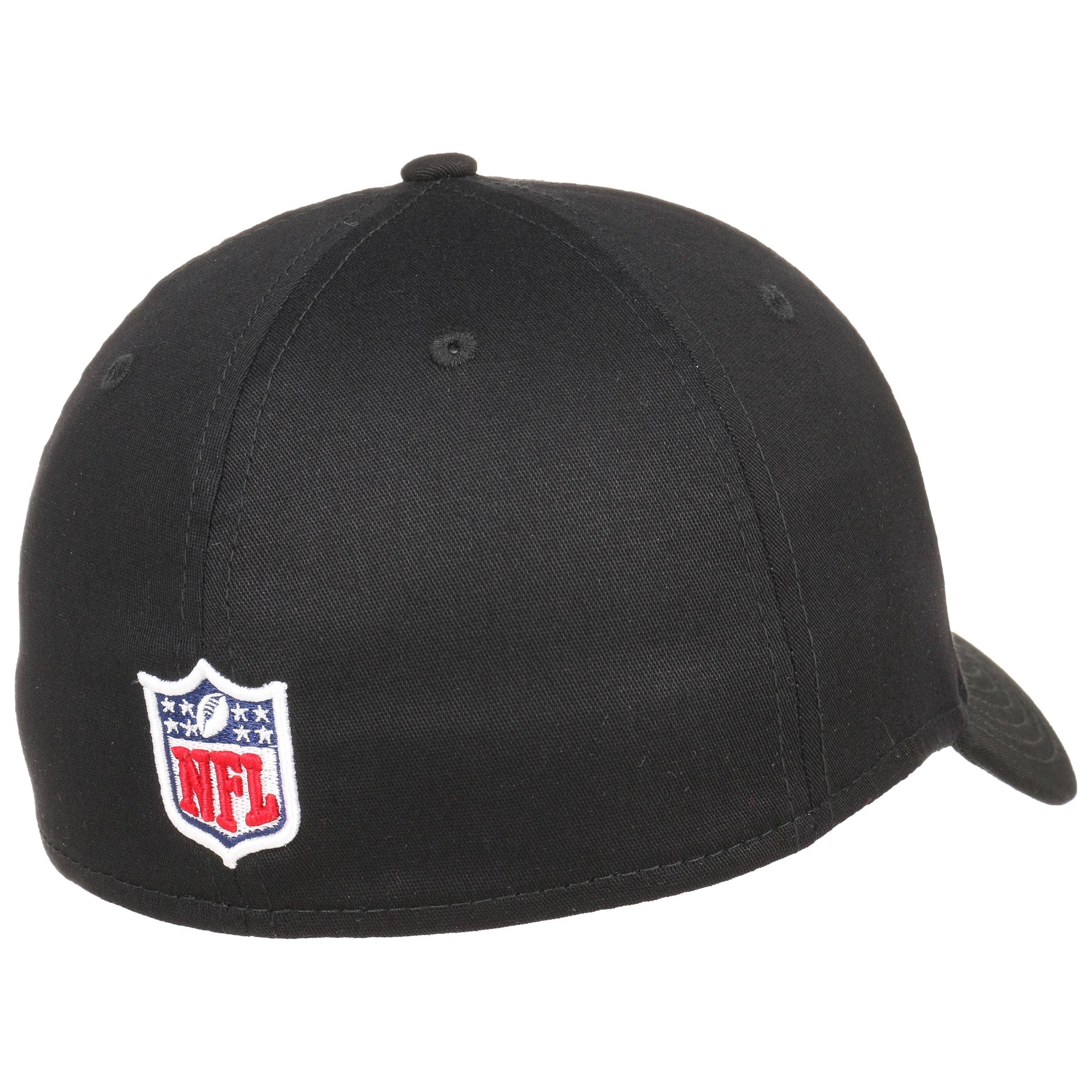 Cappello New England Patriots Black Base 39thirty - Morbido Ed Elastico