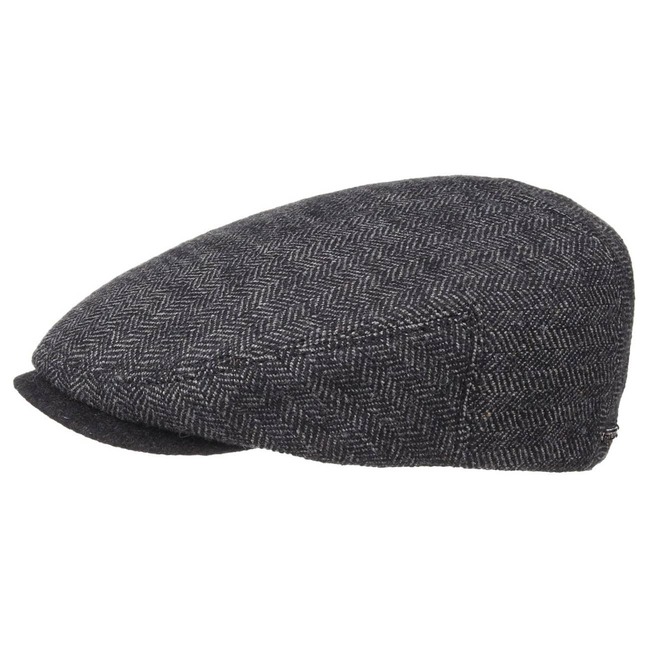 Stetson Woodfield Linen Flat Cap Dames/Heren - Made in the EU hat caps kleppetten met klep voering voor Lente/Zomer - 61 cm rood