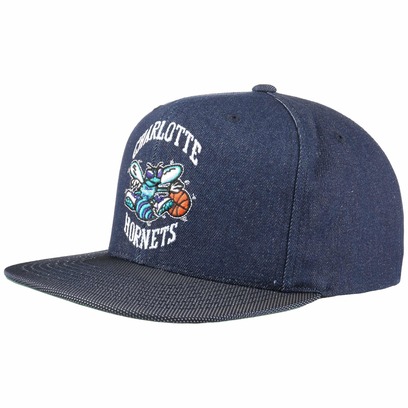 Mitchell & Ness Raw Denim Hornets Cap Snapback Flat Brim NBA Flatbrim Basecap Baseballcap Kappe Mitchell & Ness Raw Denim Hornets Cap Snapback Flat Brim NBA Flatbrim Basecap Baseballcap Kappe