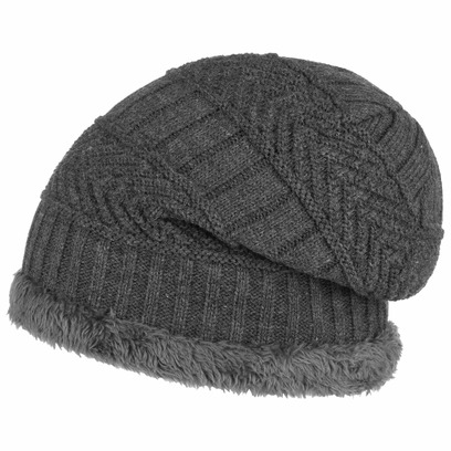 Lipodo Beanie mit Teddyfutter Wintermütze Damenmütze Mütze Strickmütze Lipodo Beanie mit Teddyfutter Wintermütze Damenmütze Mütze Strickmütze