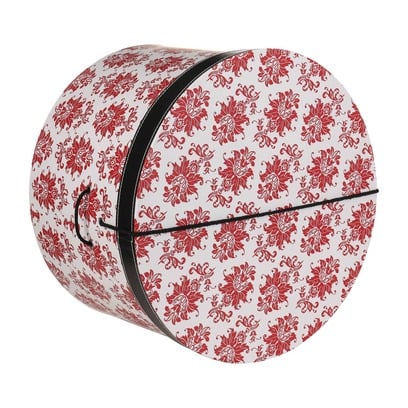 Lierys Hutbox Rote Ornamente 38 cm Hutschachtel Hutkoffer Aufbewahrung Hut Hüte Lierys Hutbox Rote Ornamente 38 cm Hutschachtel Hutkoffer Aufbewahrung Hut Hüte