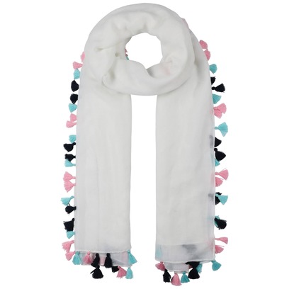 Mini Pompom Damenschal Schal Sommerschal Sommertuch Tuch Damentuch Mini Pompom Damenschal Schal Sommerschal Sommertuch Tuch Damentuch