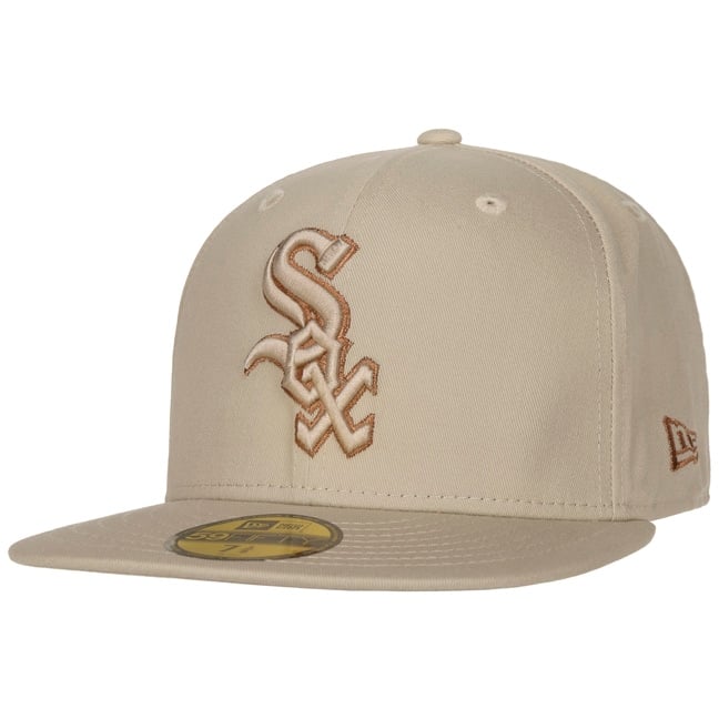 59Fifty Metallic Outline White Sox Cap by New Era 42 95