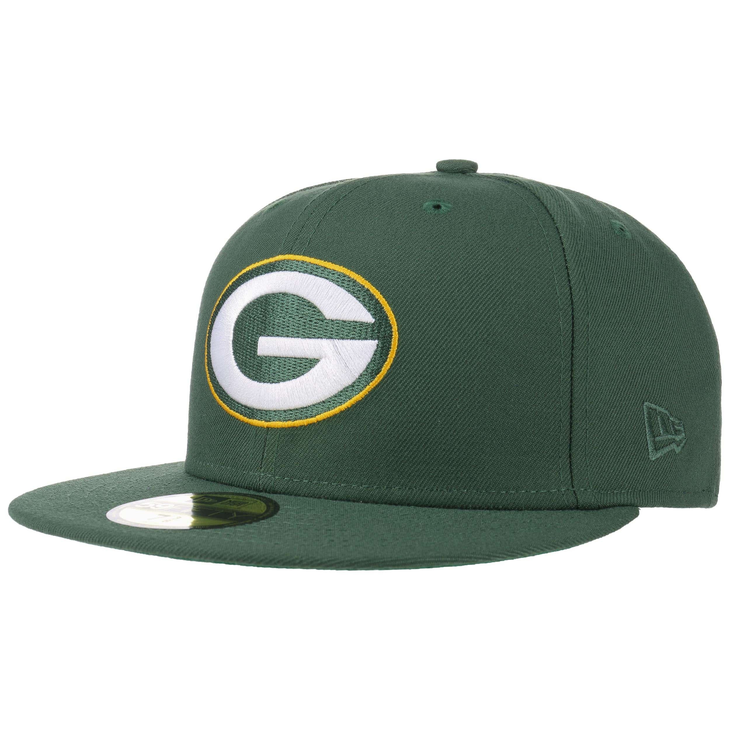 Casquette New Era 59Fifty Green Bay Packers - Fitted (ajustée) - Visière Plate - Neuf Avec étiquettes