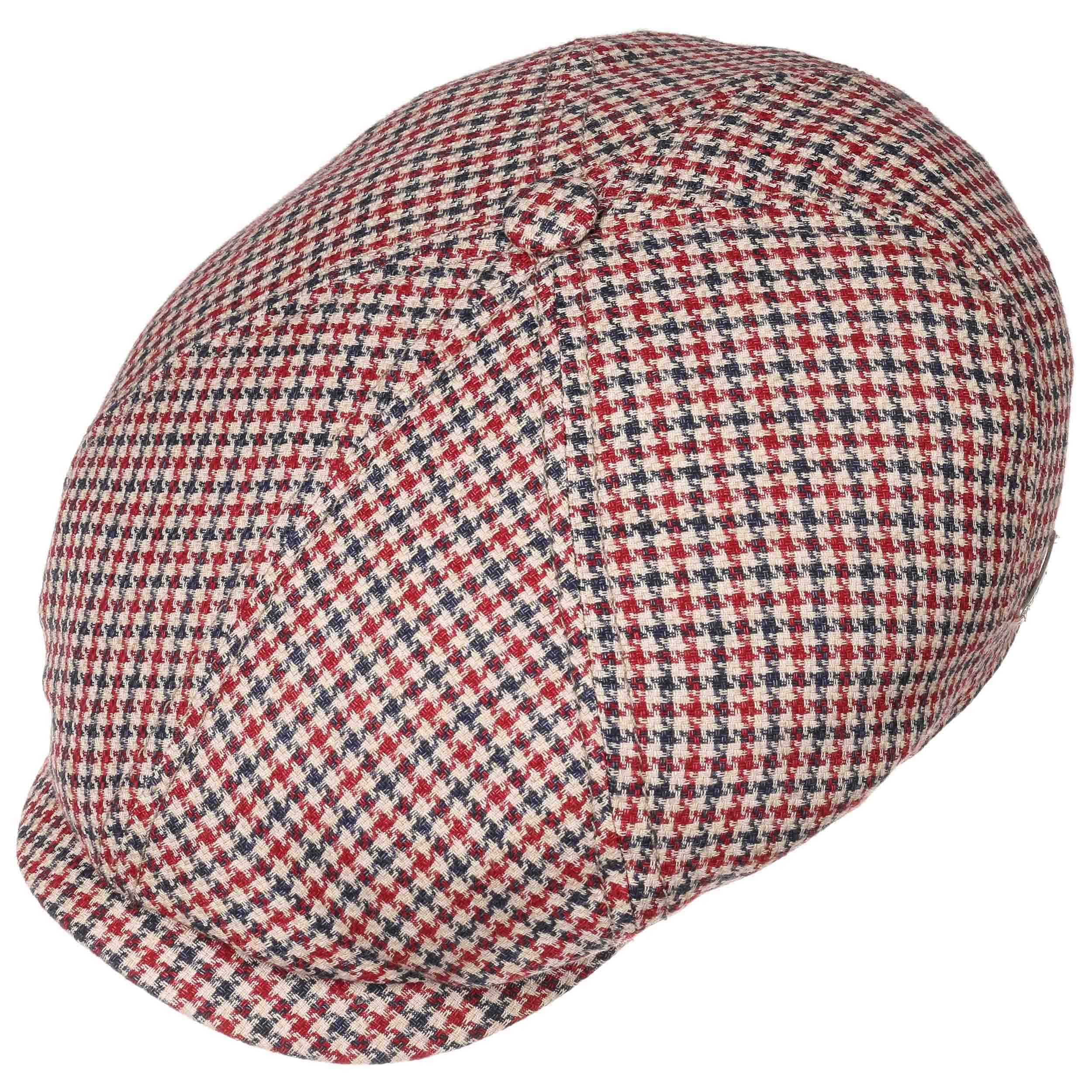 Dogtooth Pattern 8-Panel Flat Cap