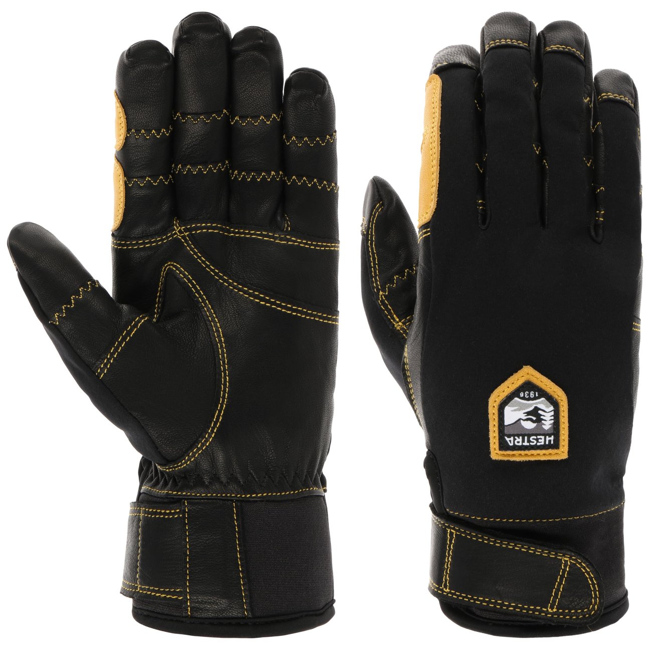 Hestra Unisex Schwarz-Schwarz Ergo Grip Active 5-Finger Handschuhe By
