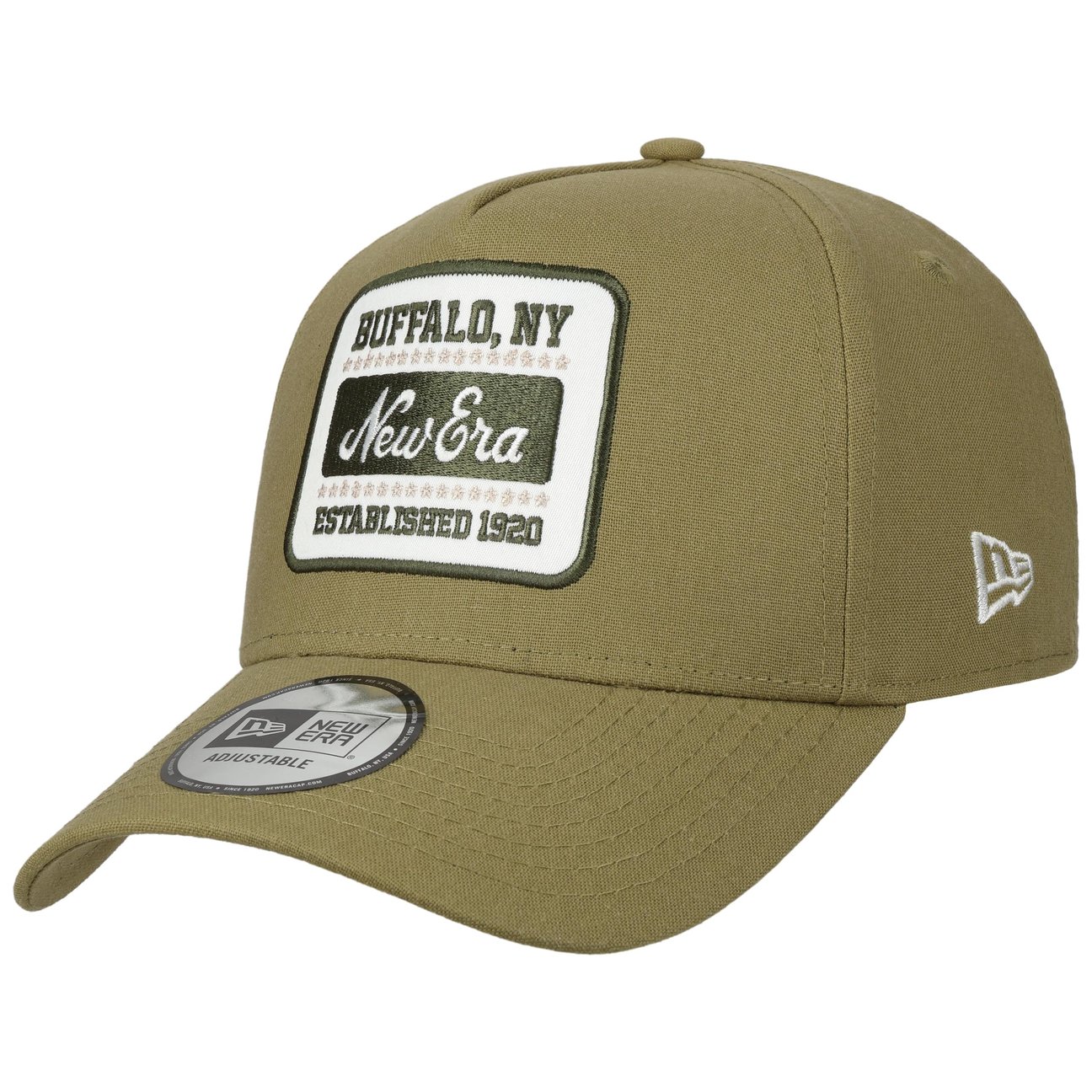 Patch Linen E-Frame Cap by New Era oliv One Size unisex