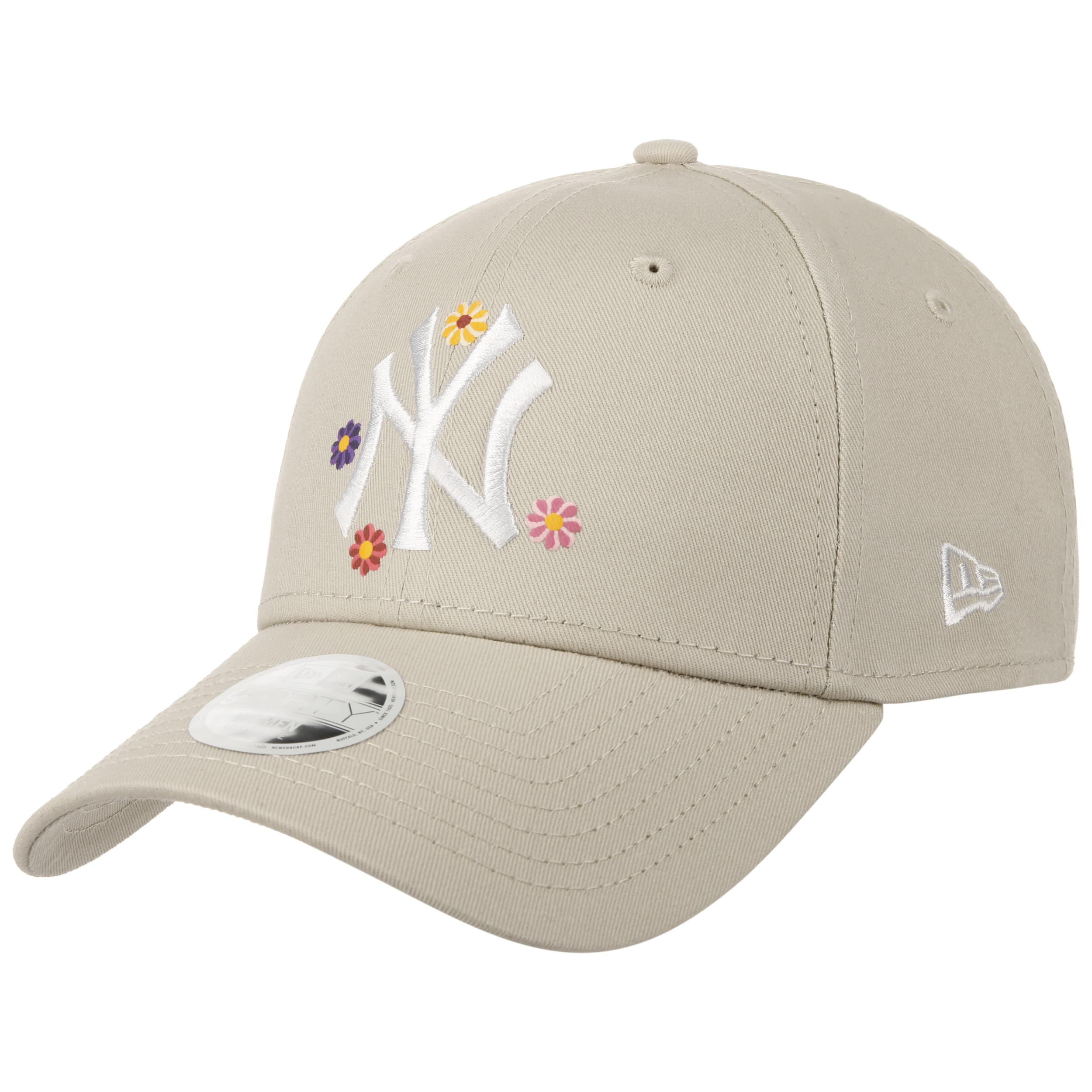 New Era 9Forty Damen Cap - New York Yankees Roses Design In Beige, One Size