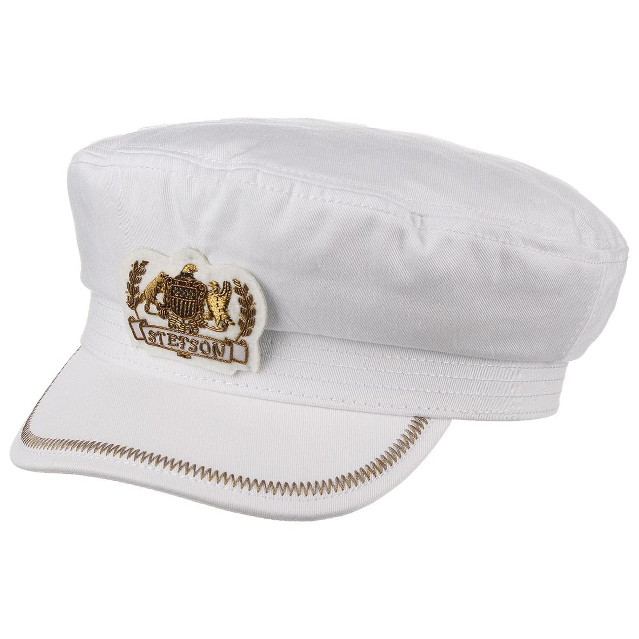 Stetson Allenport Elbsegler Pet Heren - schipperspet loodspet kapitein muts met klep voering voor Zomer/Winter - L (58-59 cm) blauw