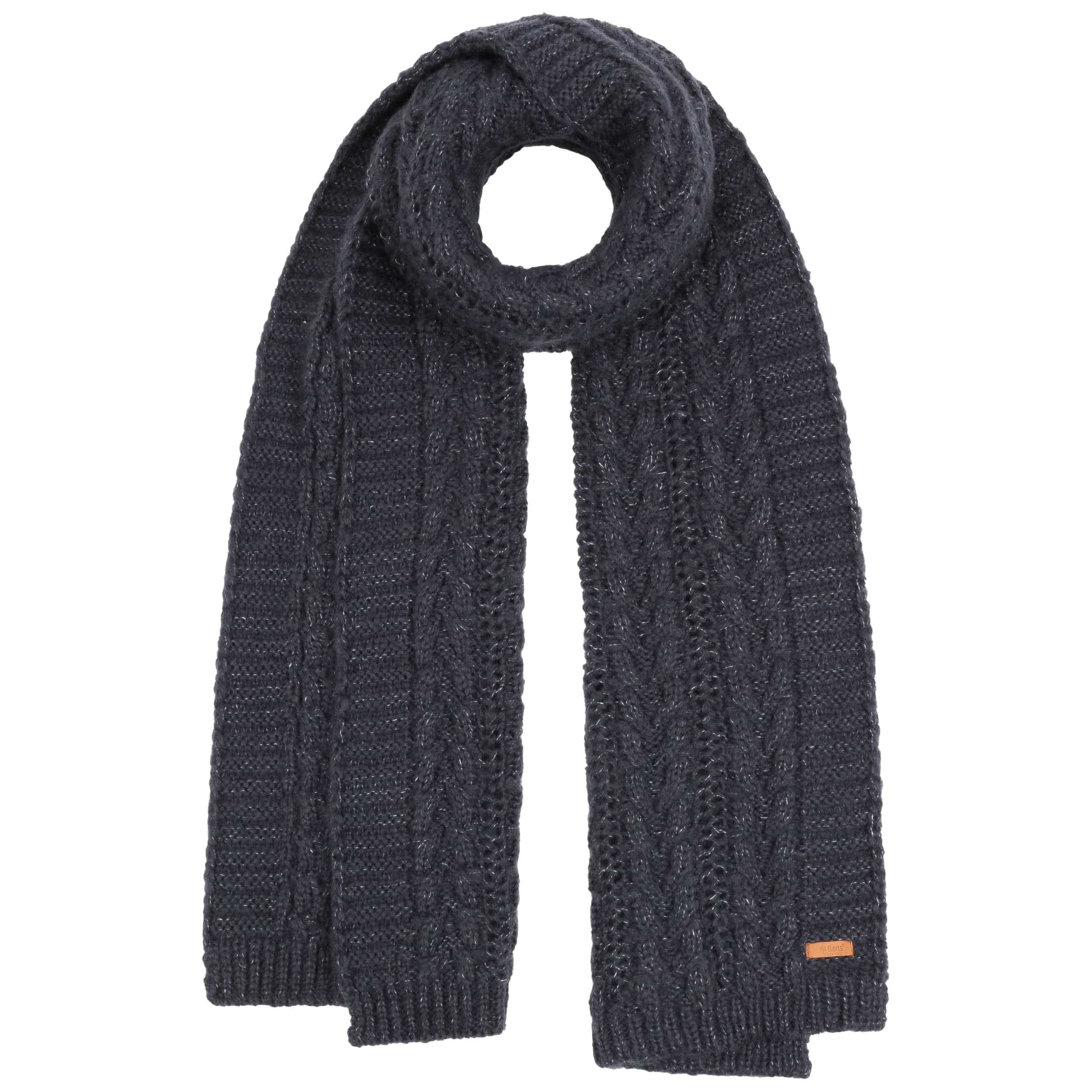 long black knitted scarf