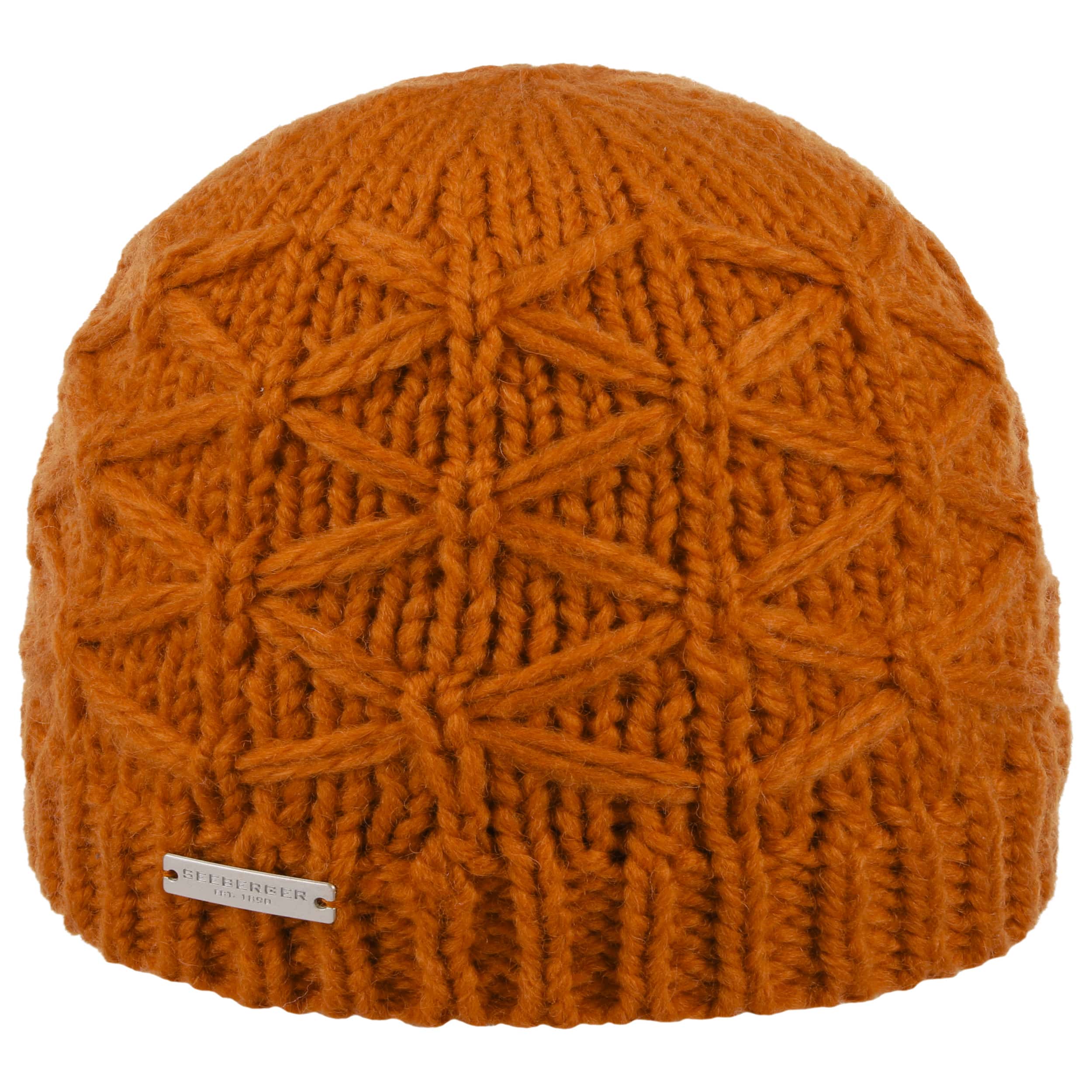 Seeberger Strickbaske Damen Mit Futter - Baskenmütze Winter Aus Wolle/Acryl Einheitsgröße