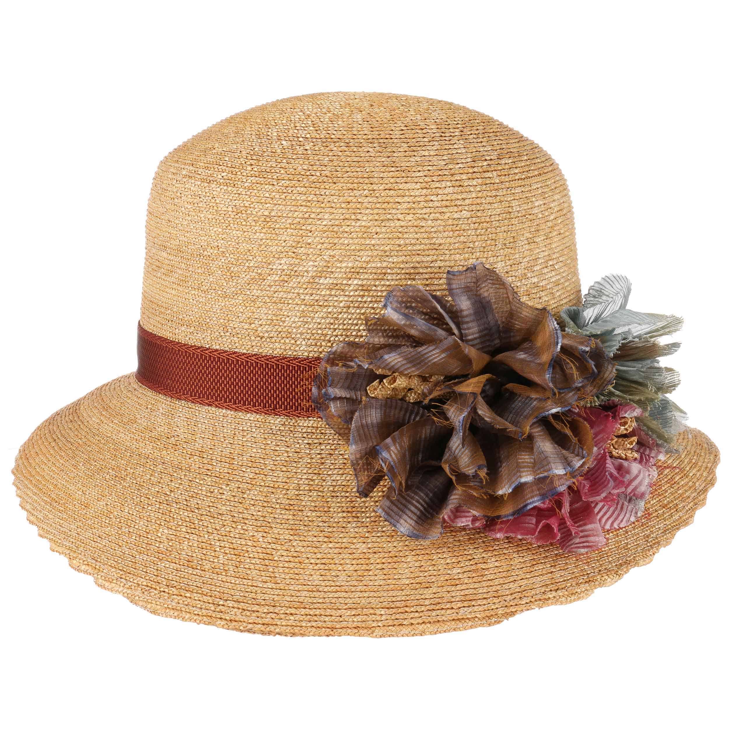 Asym Flower Straw Hat by GREVI, GBP 245,95 > Hats, caps & beanies shop online