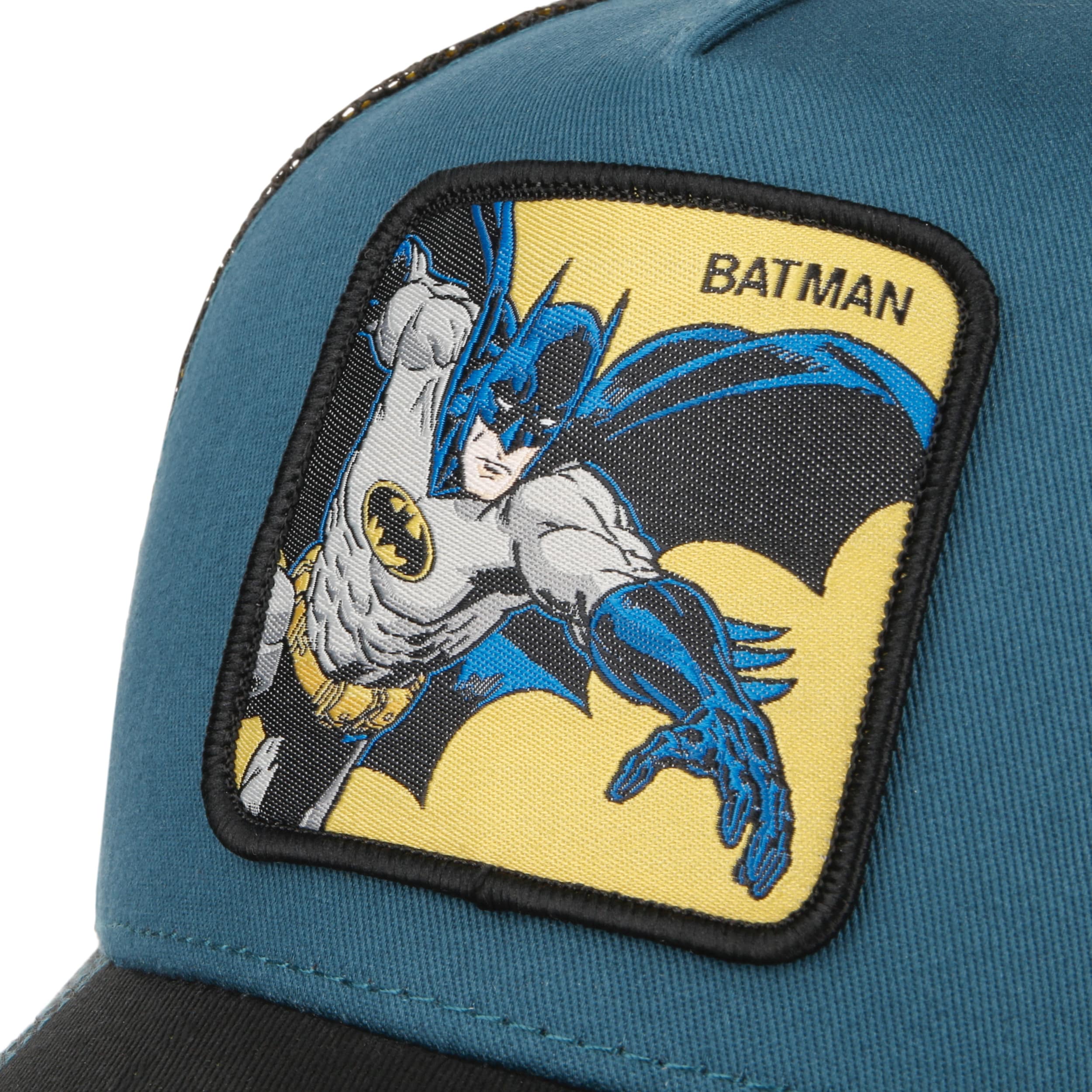 Capslab Batman Berretto Trucker Unisex: Ufficiale DC, Nero/Grigio, Con Visiera Curva E Retro In Mesh
