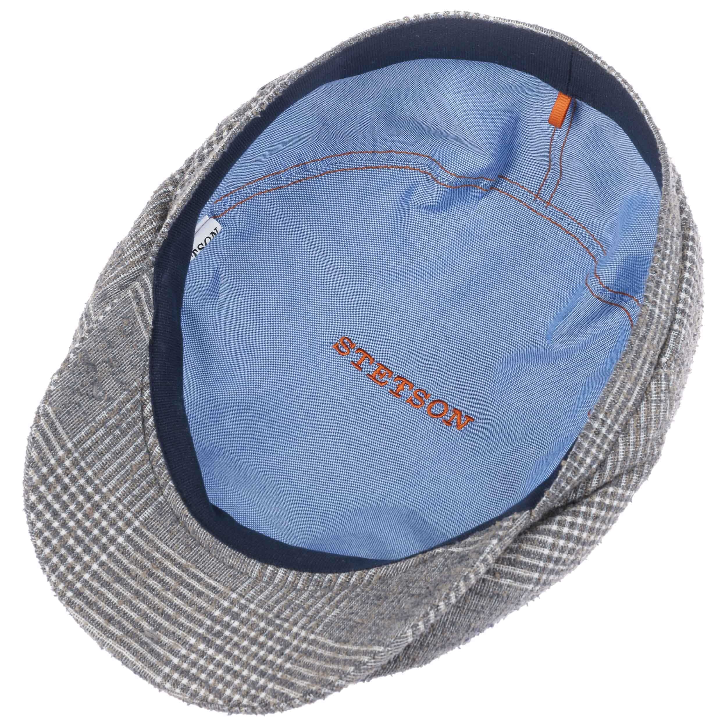 Stetson Belfast Linnen Zomer Flat Cap Heren - Made in the EU pet hat met klep voor Lente/Zomer - 54 cm olijfgroen
