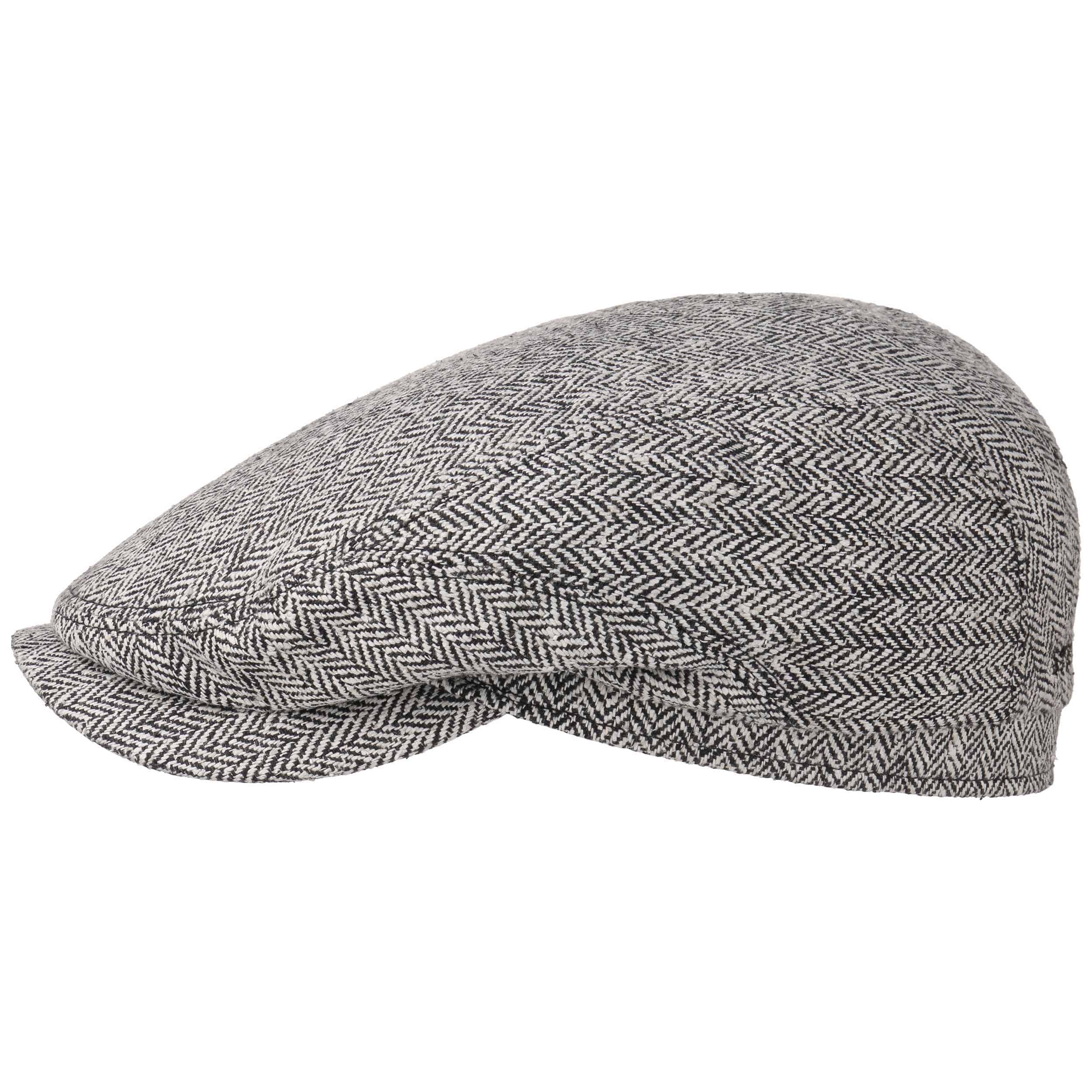 black and white flat cap