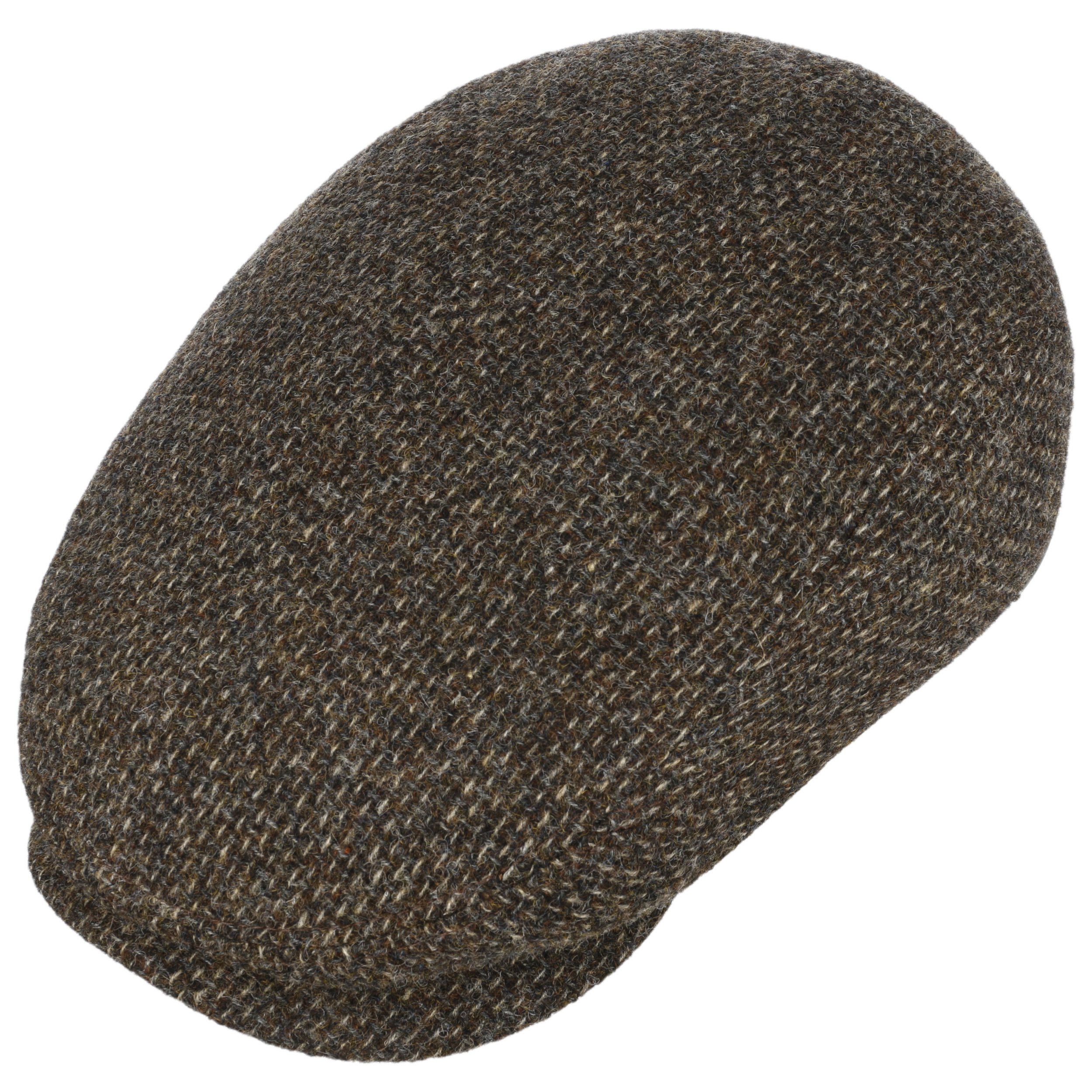 Stetson Belfast Wool Blend Flat Cap Heren - Made in the EU hat pet met klep wollen voering voor Herfst/Winter - 57 cm antraciet