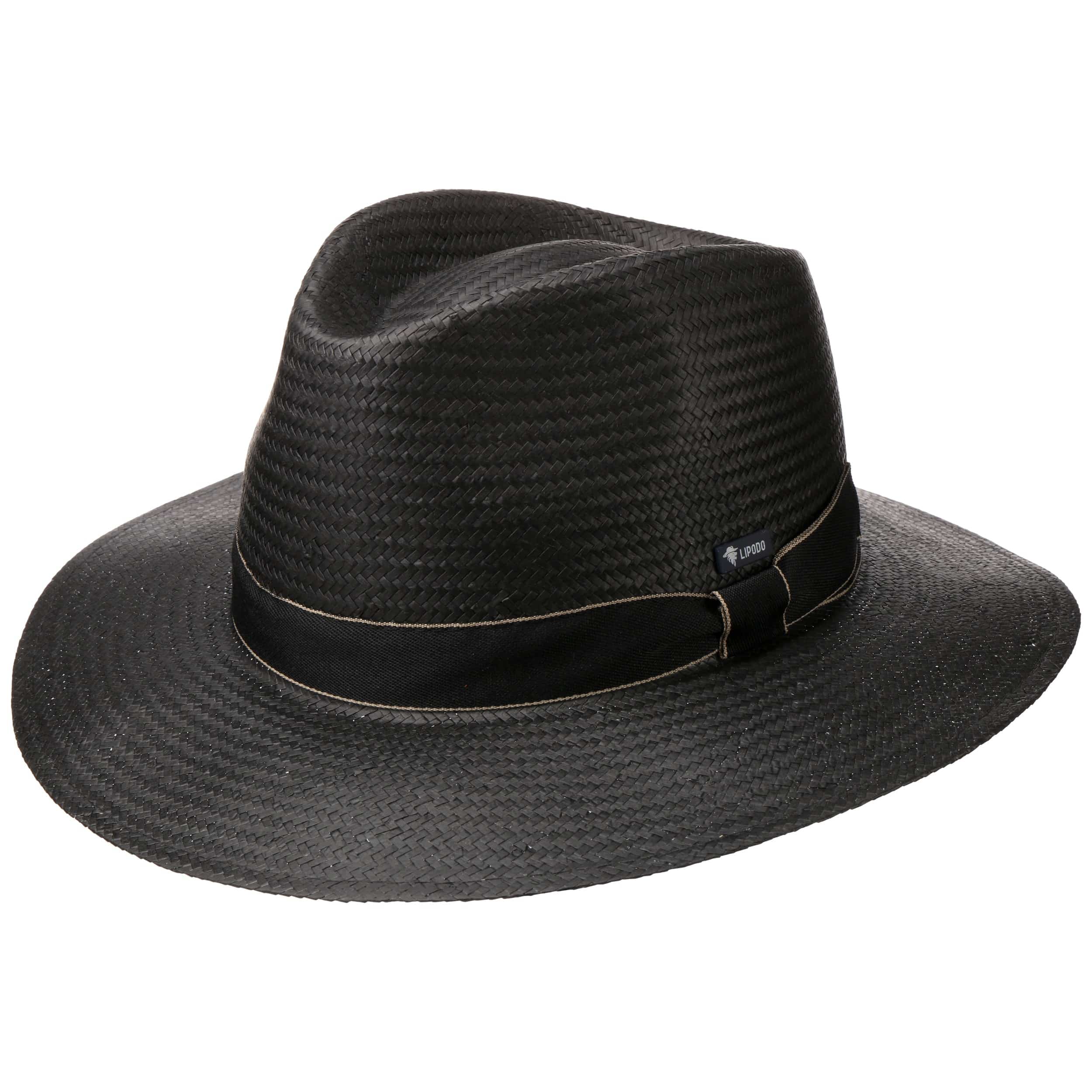 Made in Italy Lipodo Traveller Straw Hat Mens Sun Hat Made of Straw Traveller with Grosgrain Ribbon Spring//Summer