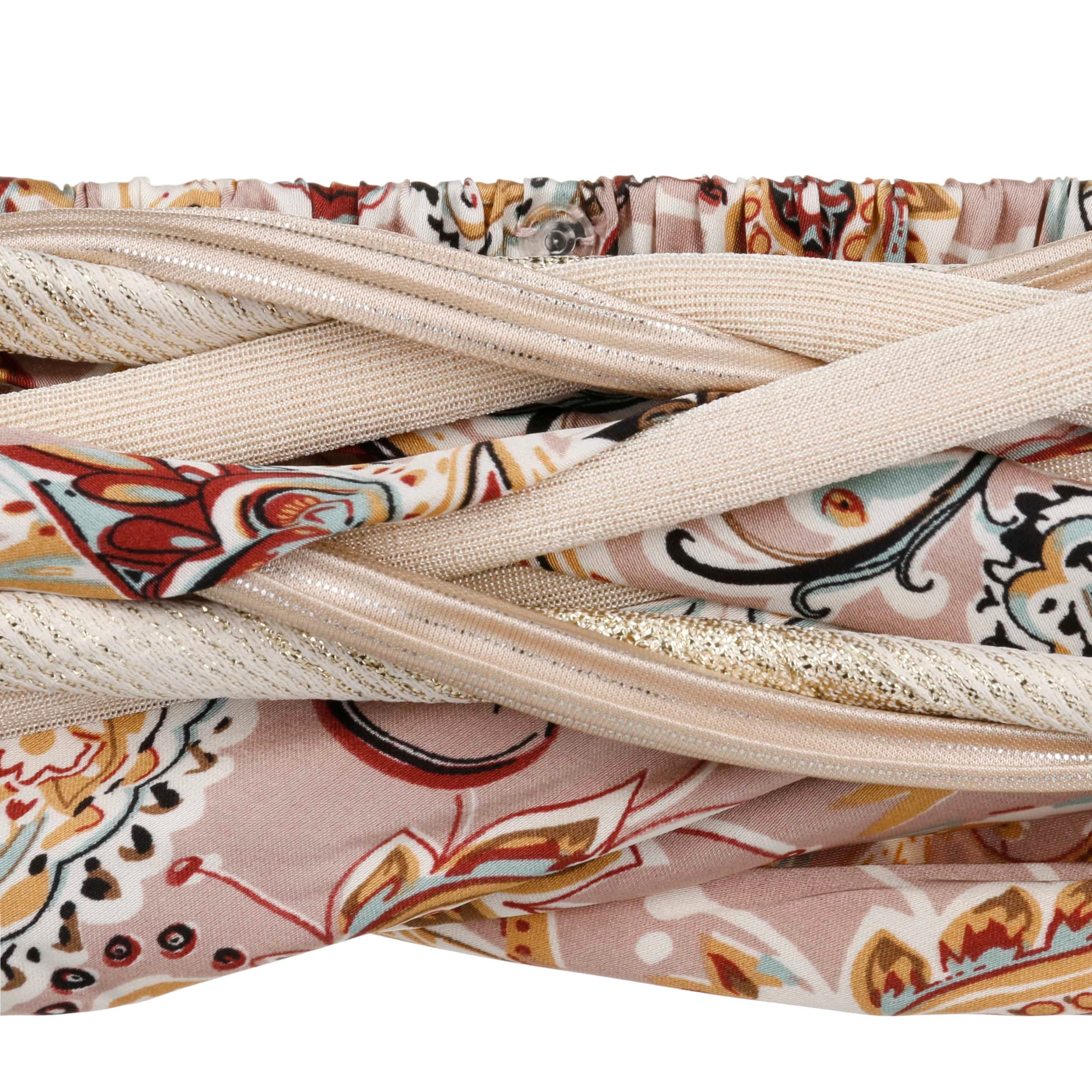 Xiyantiji Bandana Stirnband Für Frauen – Weiß Mit Paisley-Muster, Knotbar, Breit & Rutschfest Im Boho-Style