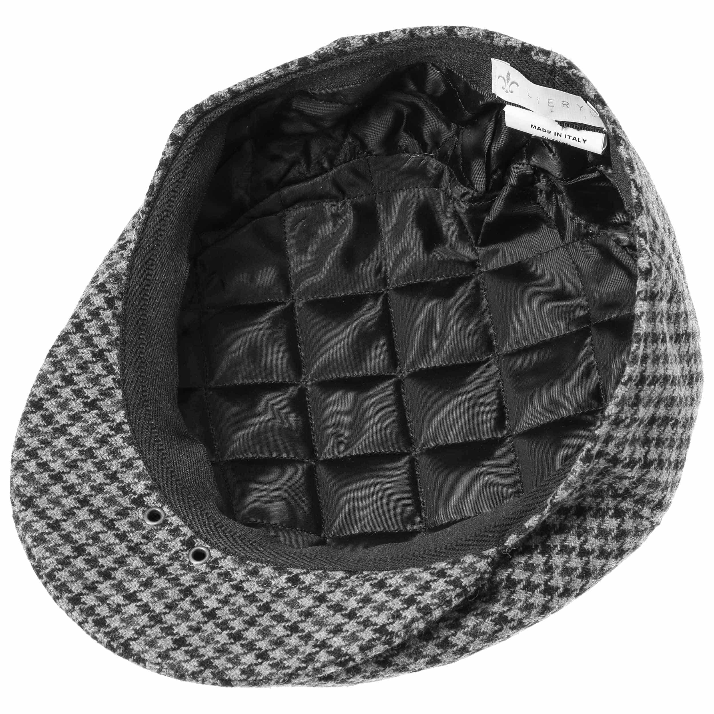 LIERYS Britain Hahnentritt Flatcap Herren Made in Italy Schiebermütze LIERYS Britain Hahnentritt Flatcap Herren Made in Italy Schiebermütze