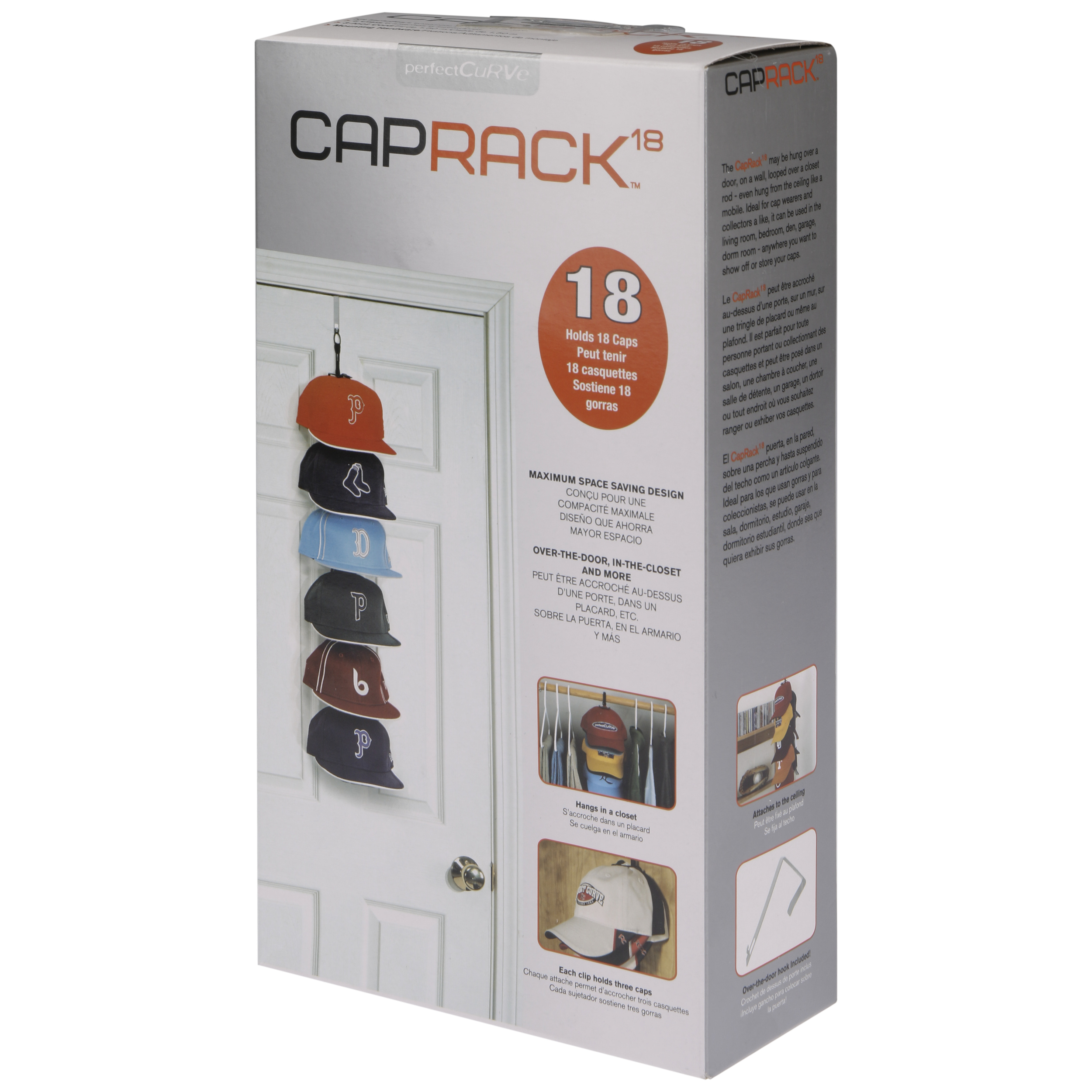 2 Stk Caprack Kappenhalter zum Aufhängen von16 Basecaps Snapback Cap Rack XXL 