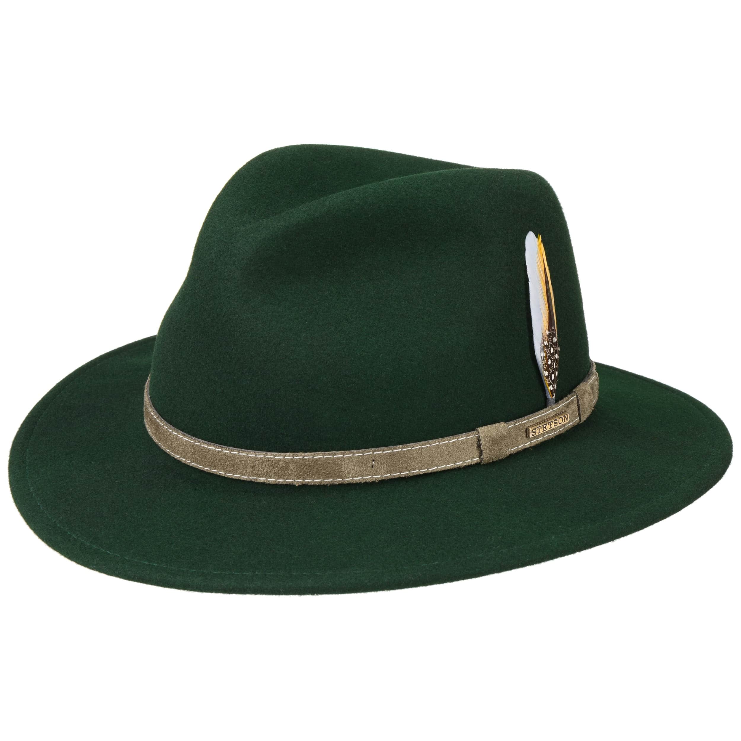 dark green felt hat