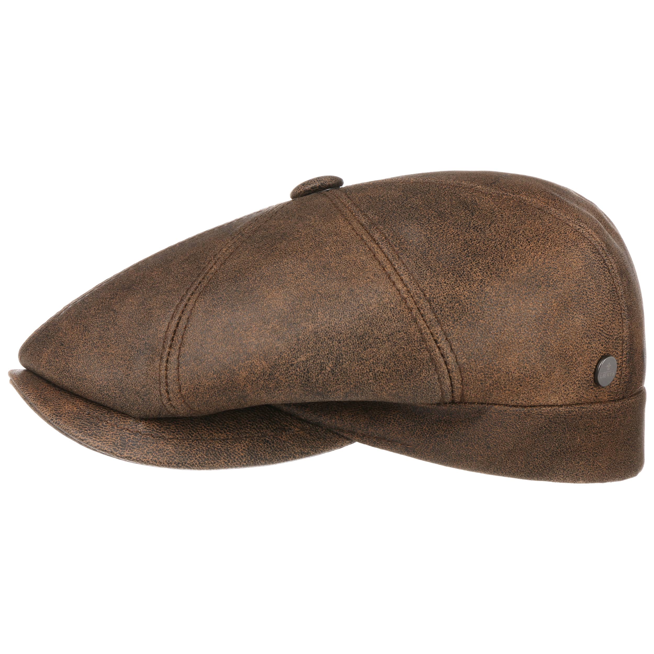 leather flat cap