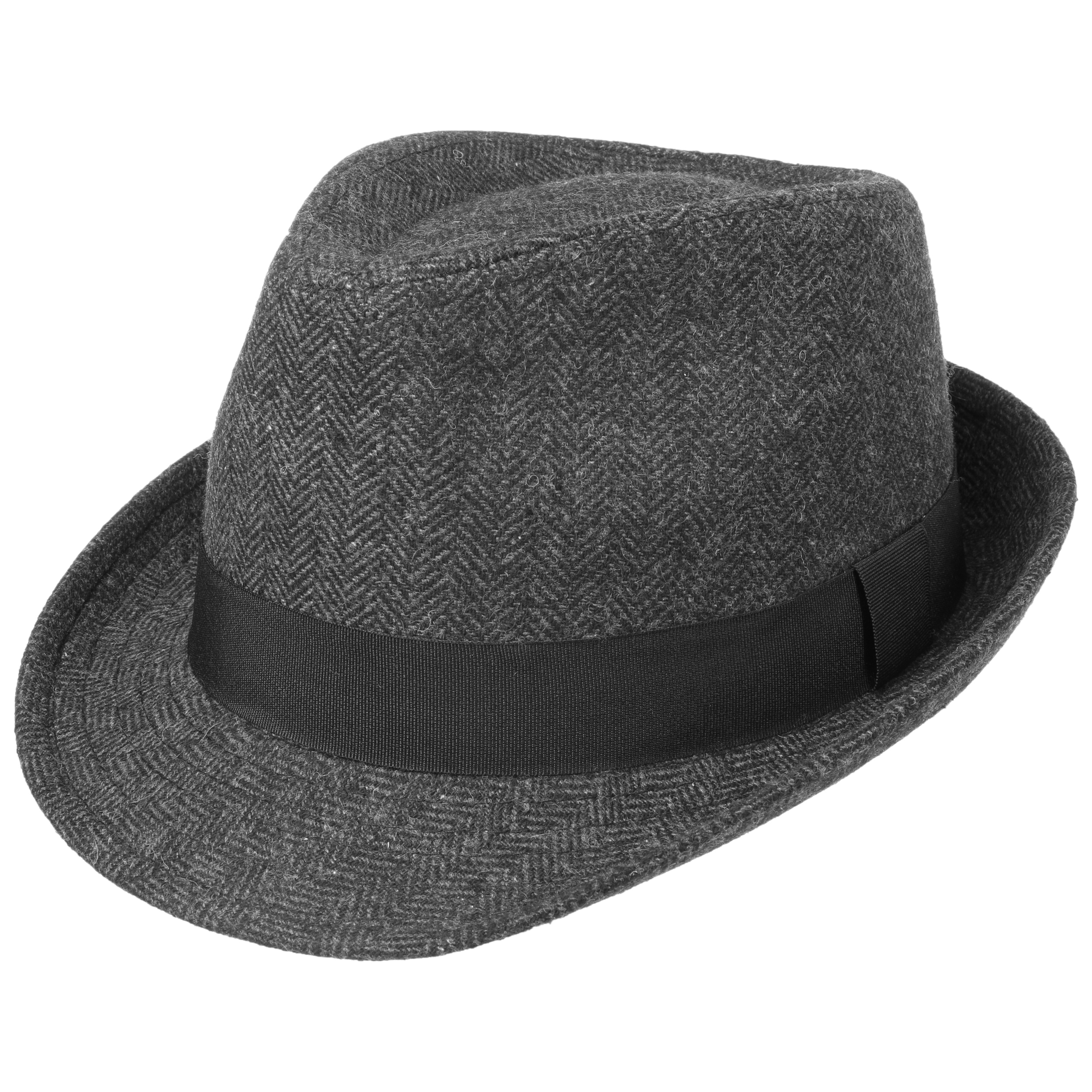 grey trilby hat