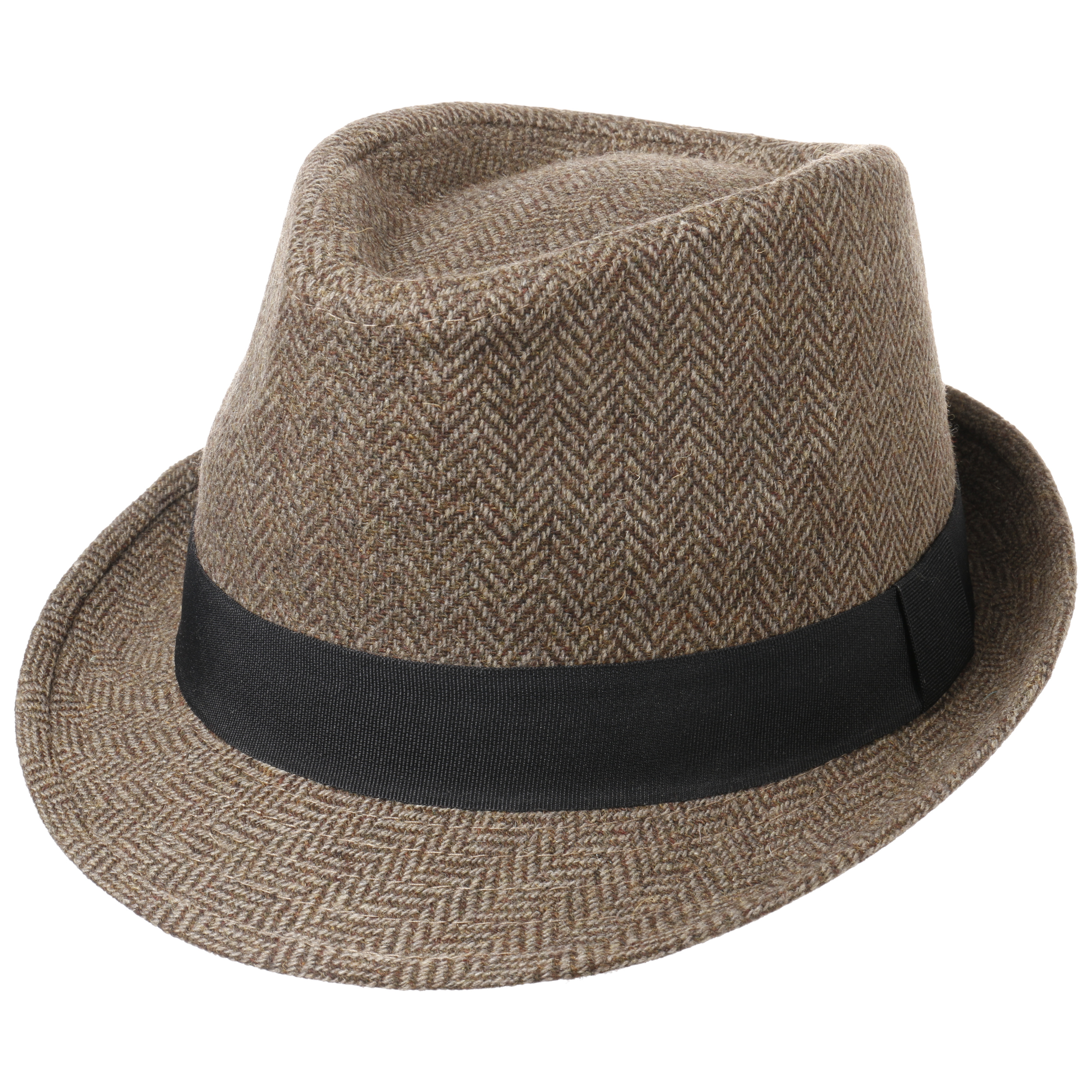 herringbone trilby hat