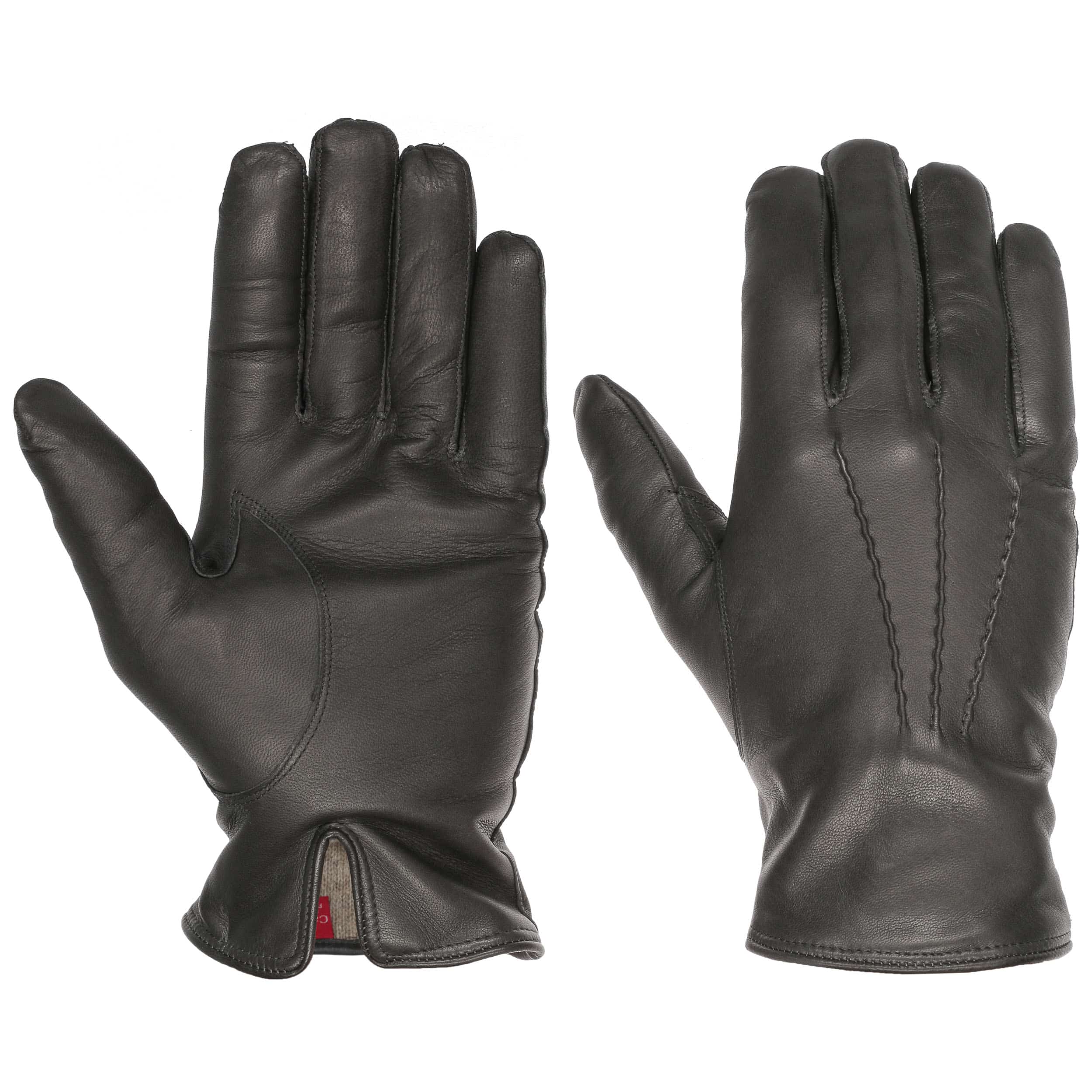 XL Schwarz Winterhandschuhe Guanti Di Herren Handschuhe Italian Stil Fein Leder 
