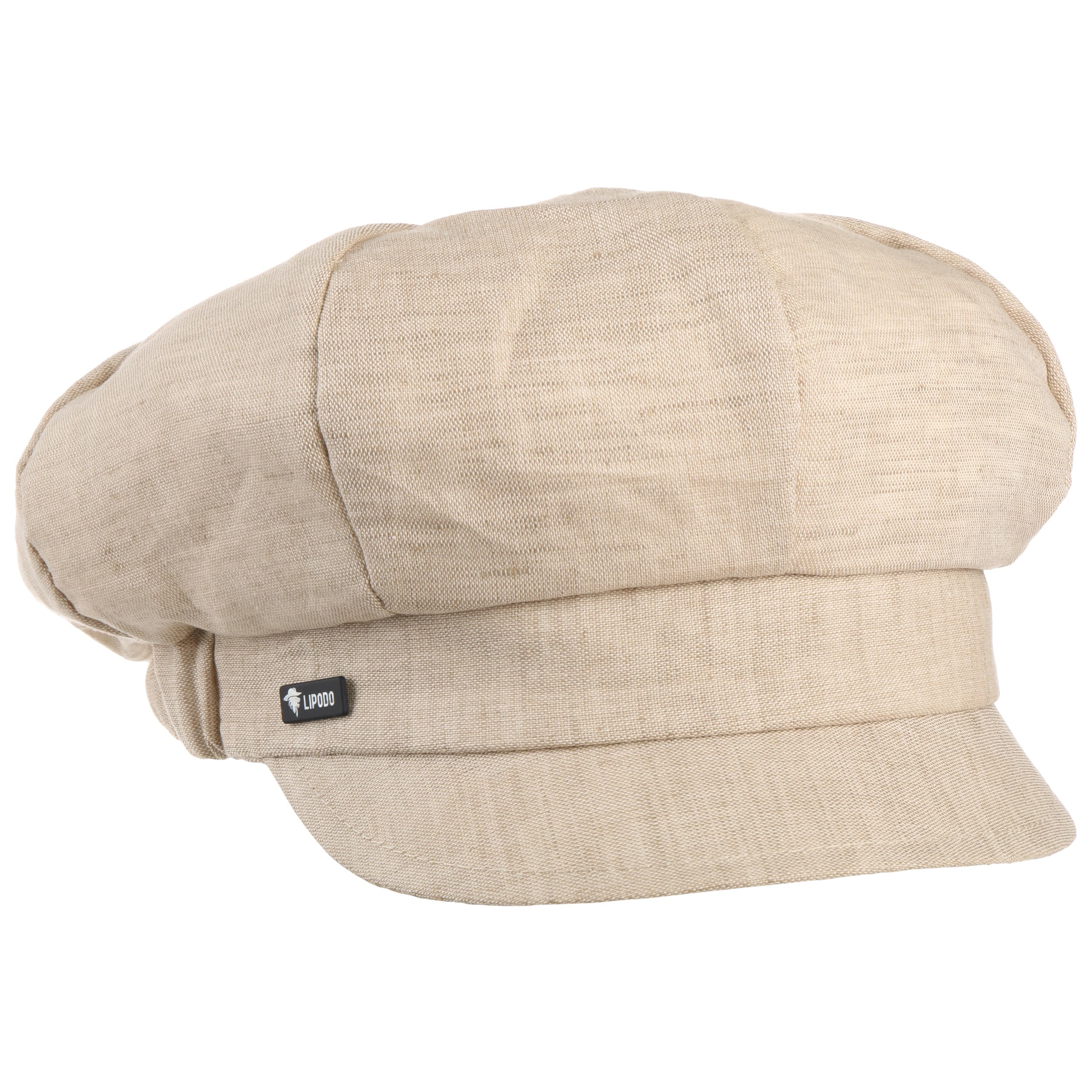 beige newsboy cap