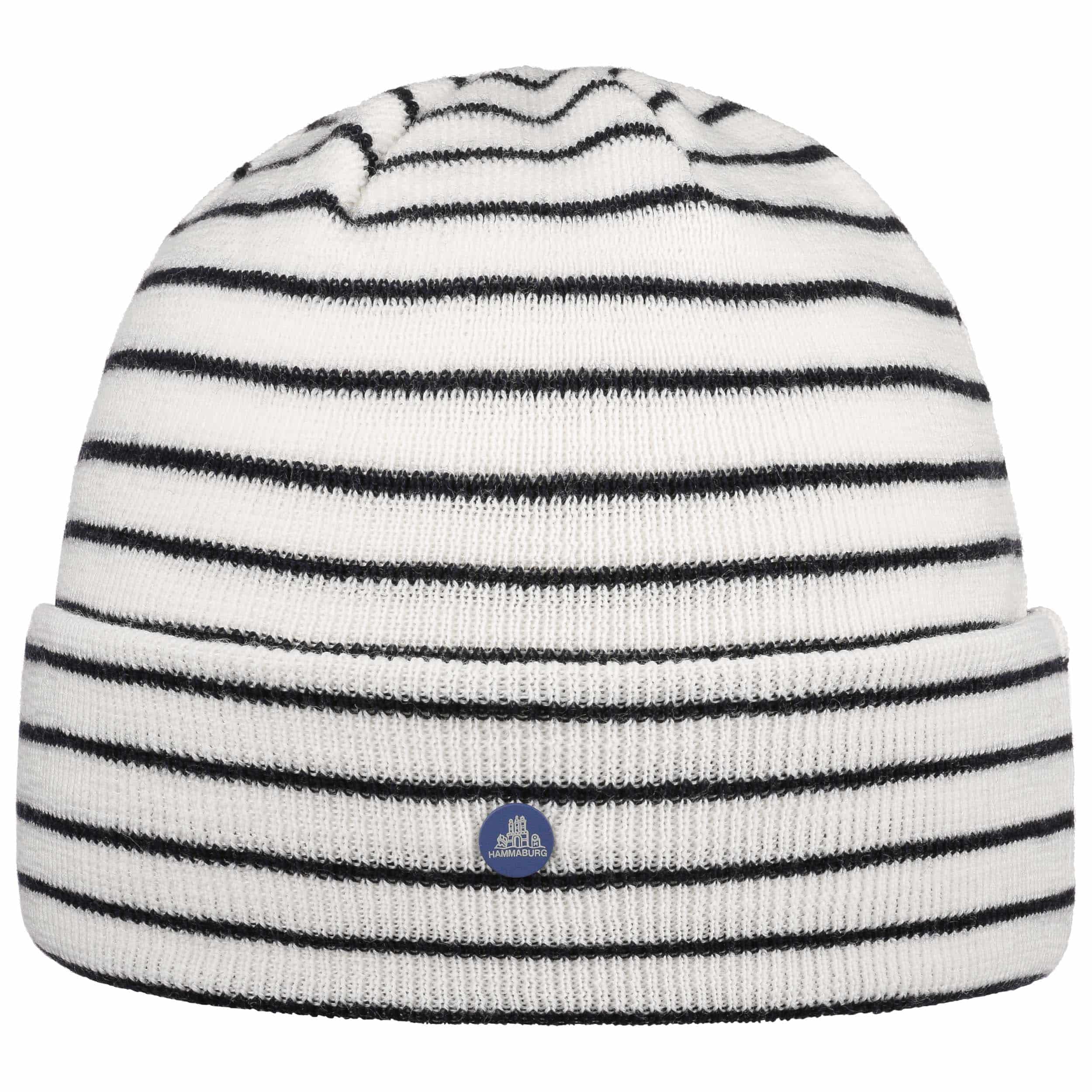 black and white beanie hat