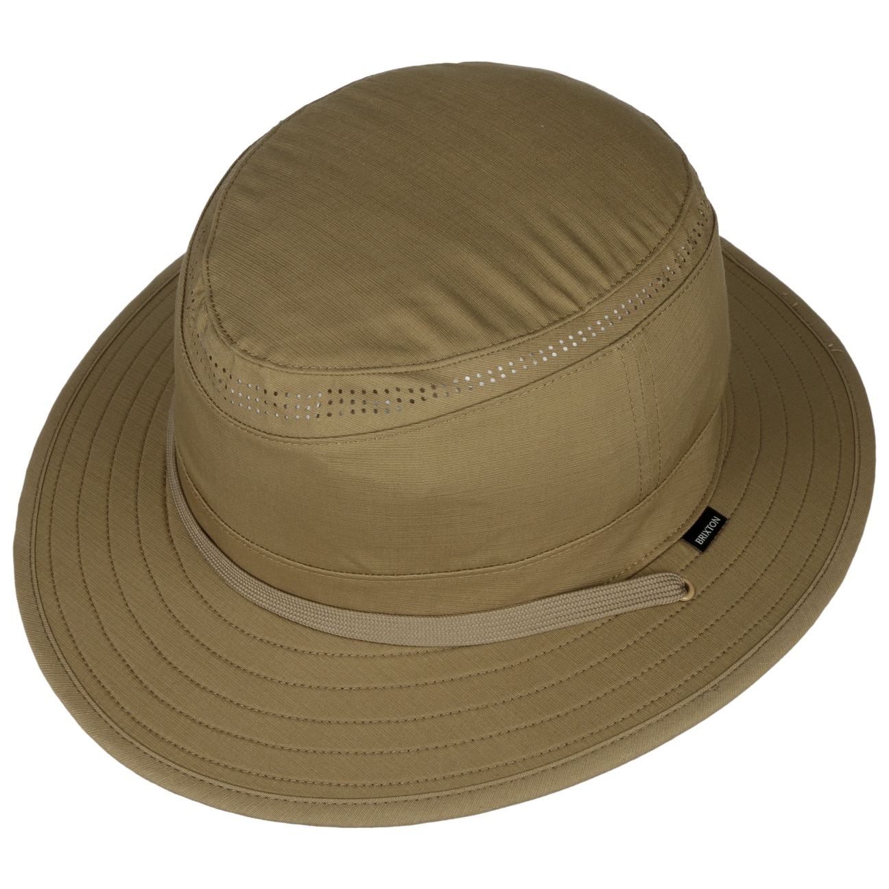 Brixton Coolmax Packable Safari Bucket Hat - L-XL - Khaki