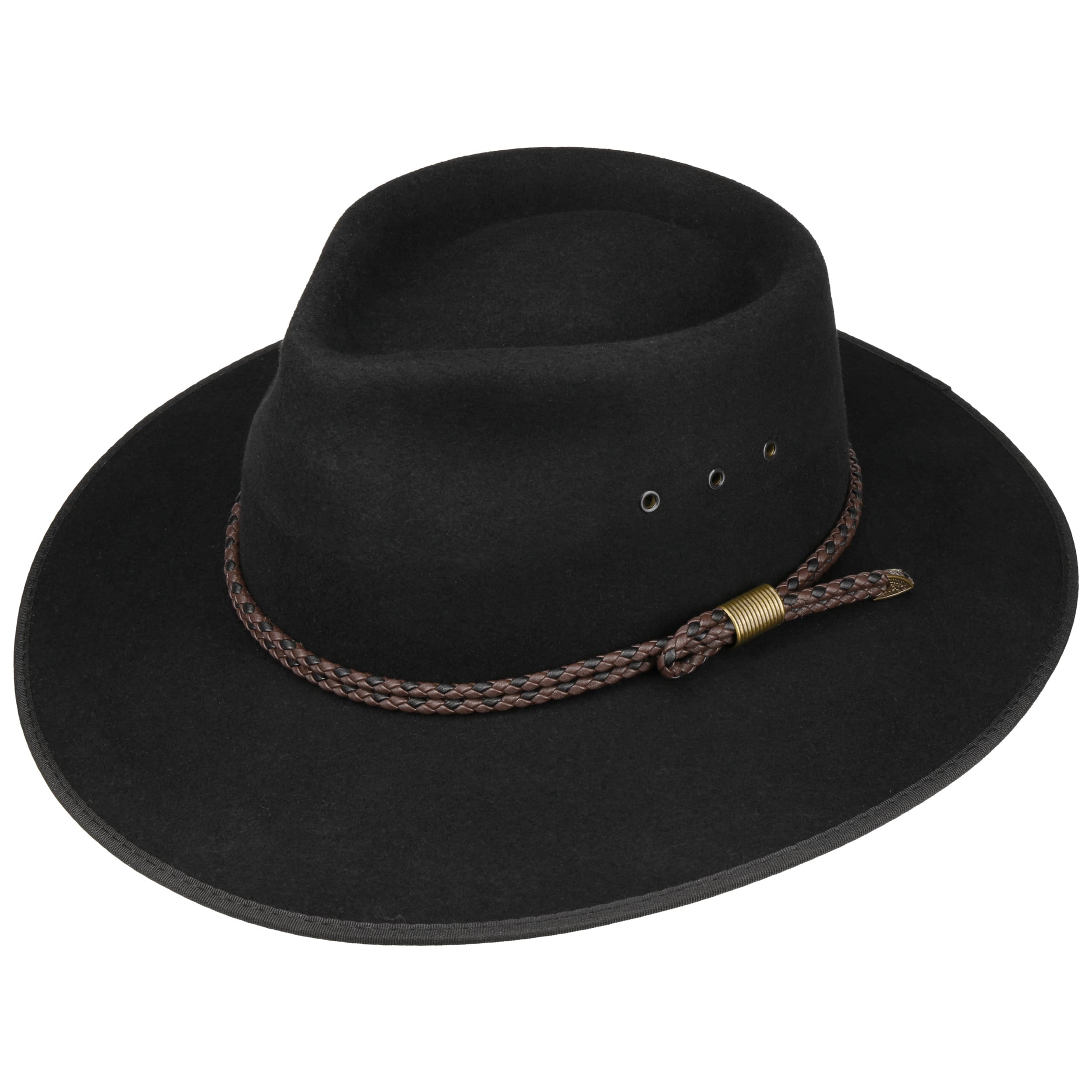 Statesman Western Filzhut - Wollhut Mit Lederband - Damen/Herren Country Style