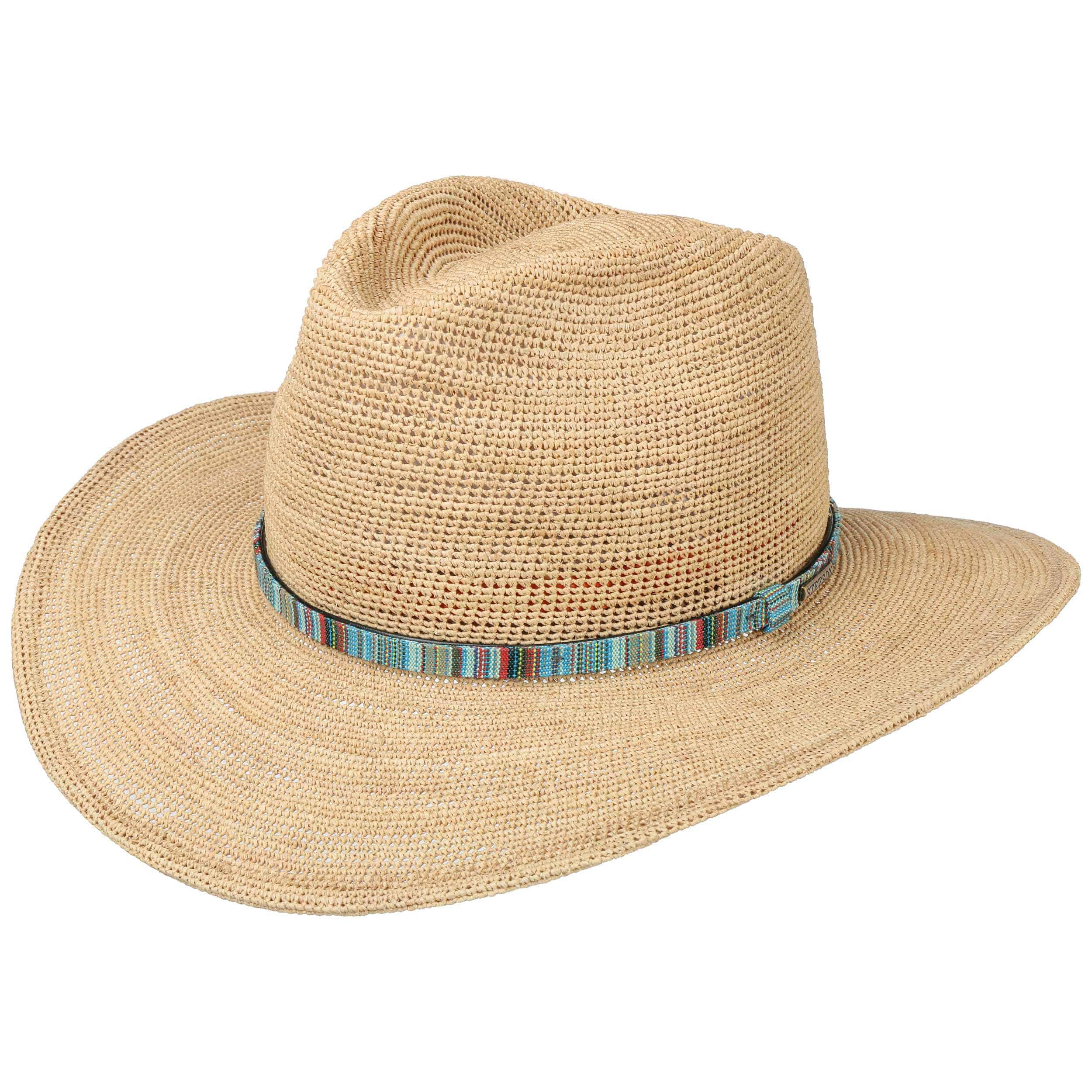 raffia crochet cowboy hat