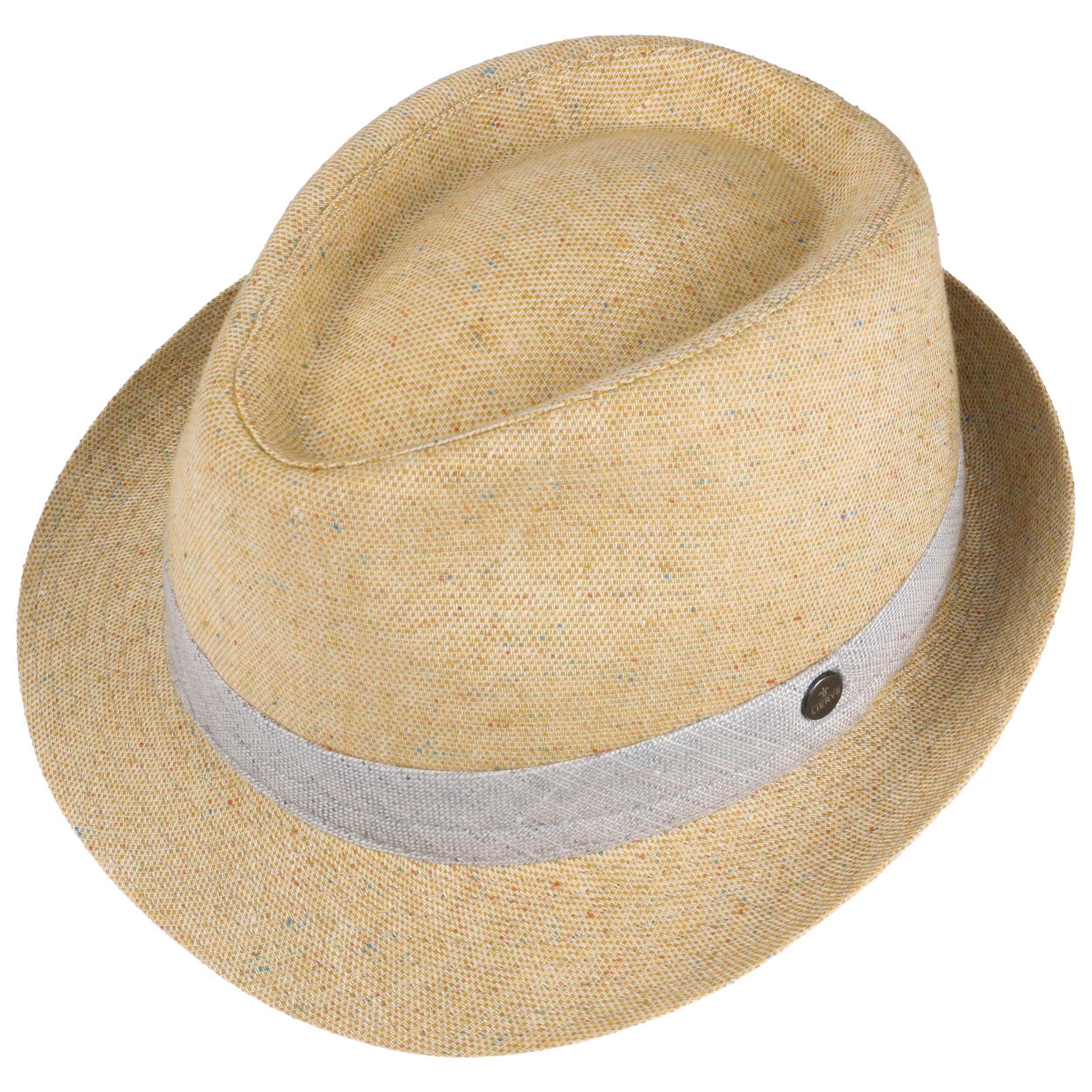 yellow trilby hat