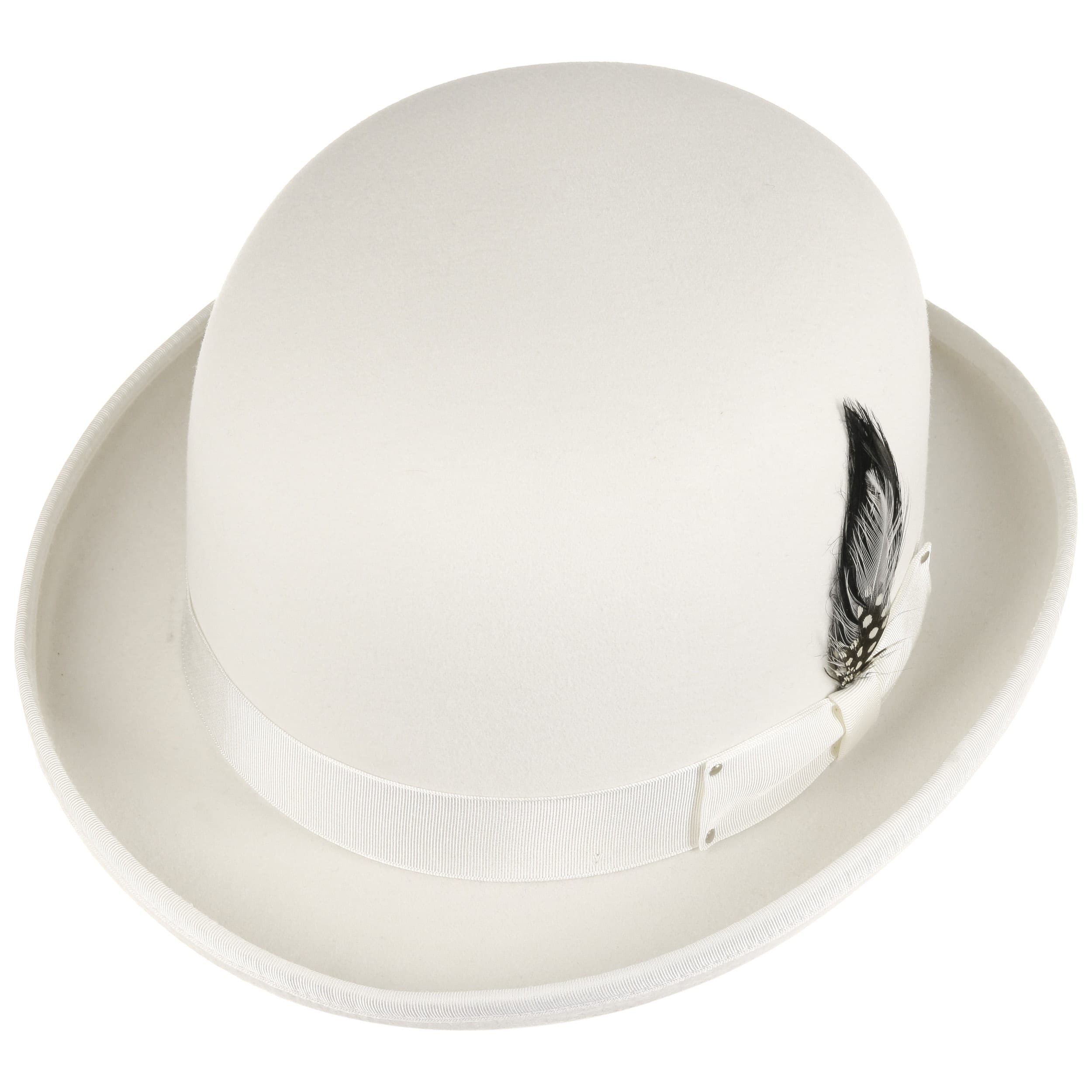 white bowler hat