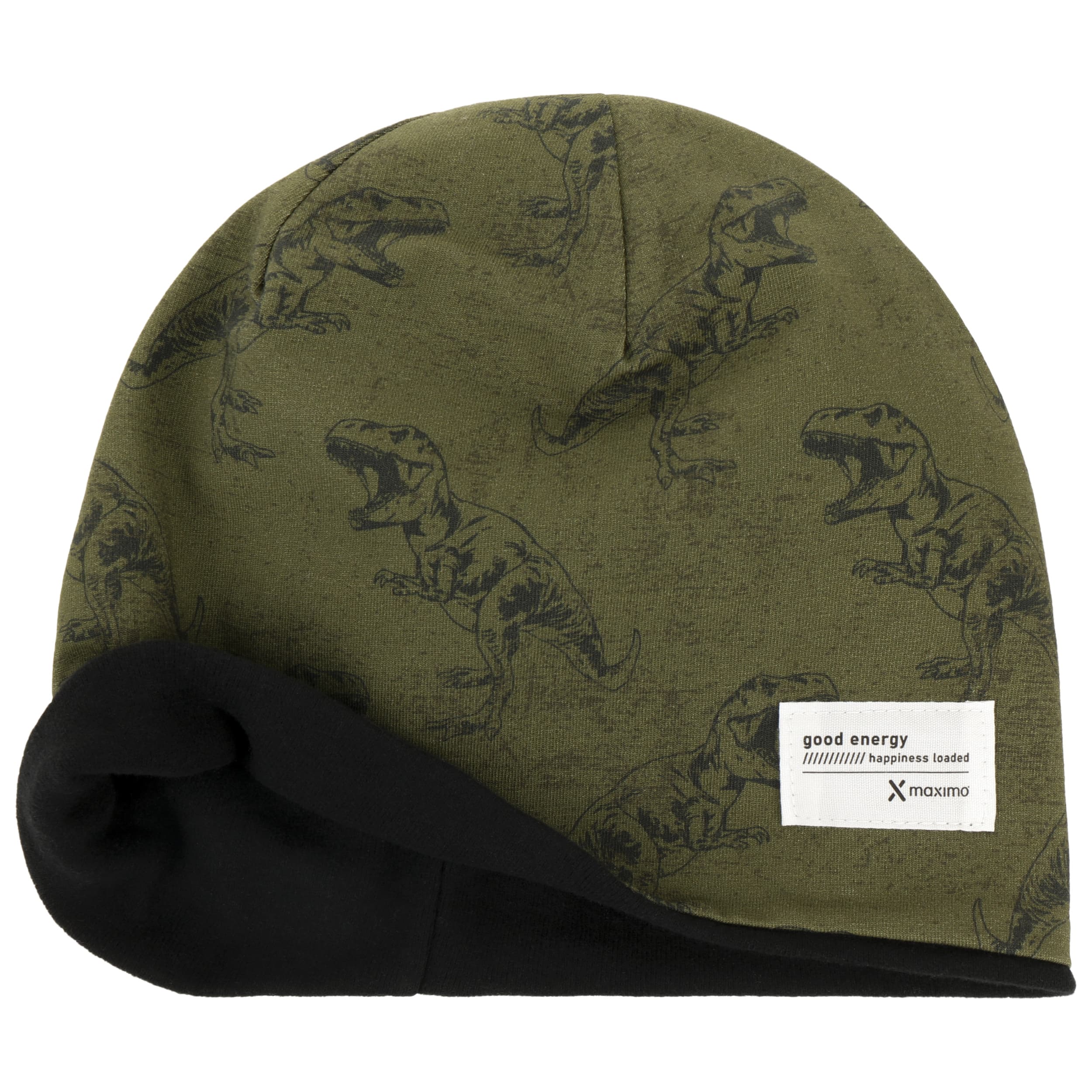Maximo Kids Dinosaurier Beanie - Reversible Mütze Aus Baumwolle Für Jungen & Mädchen