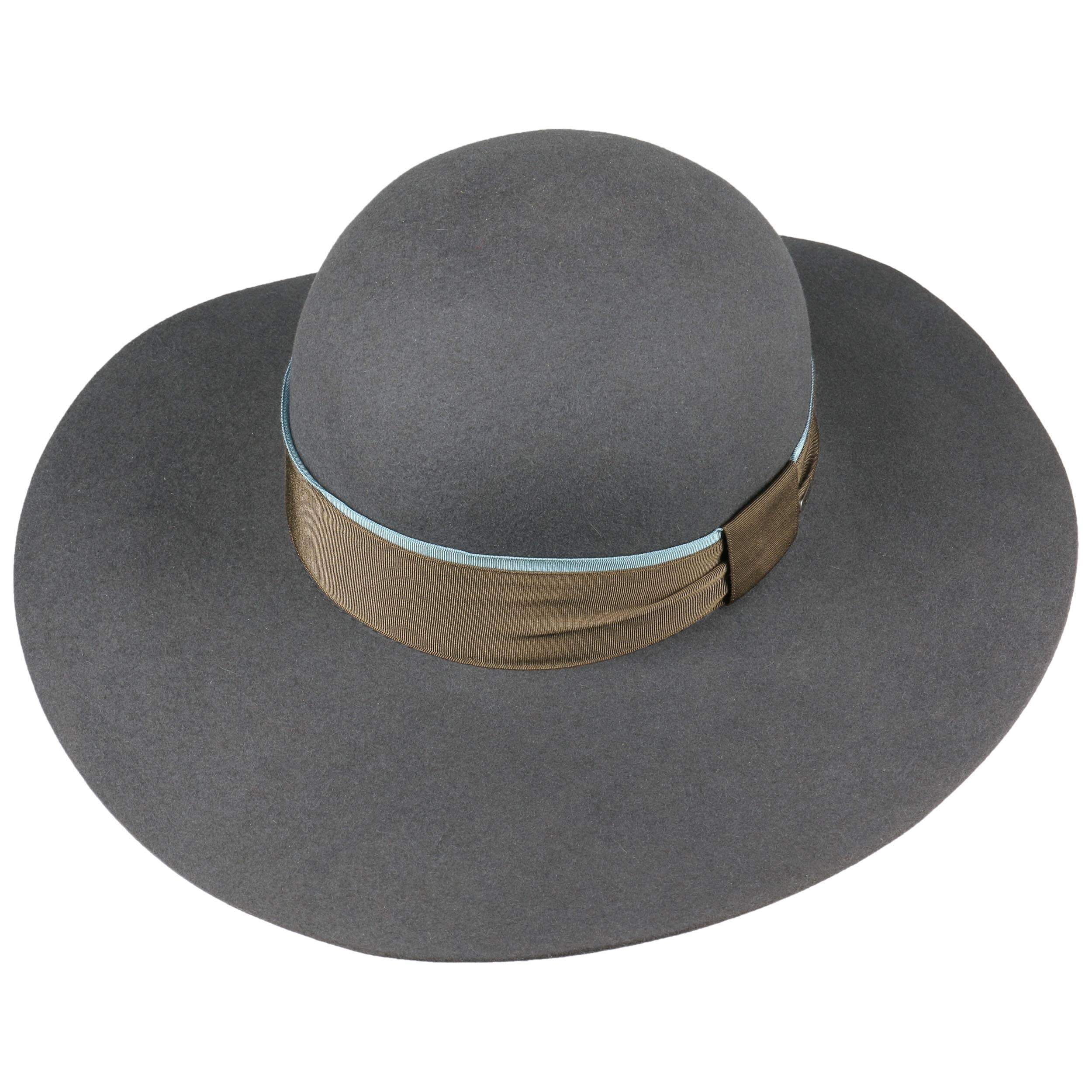 grey felt floppy hat