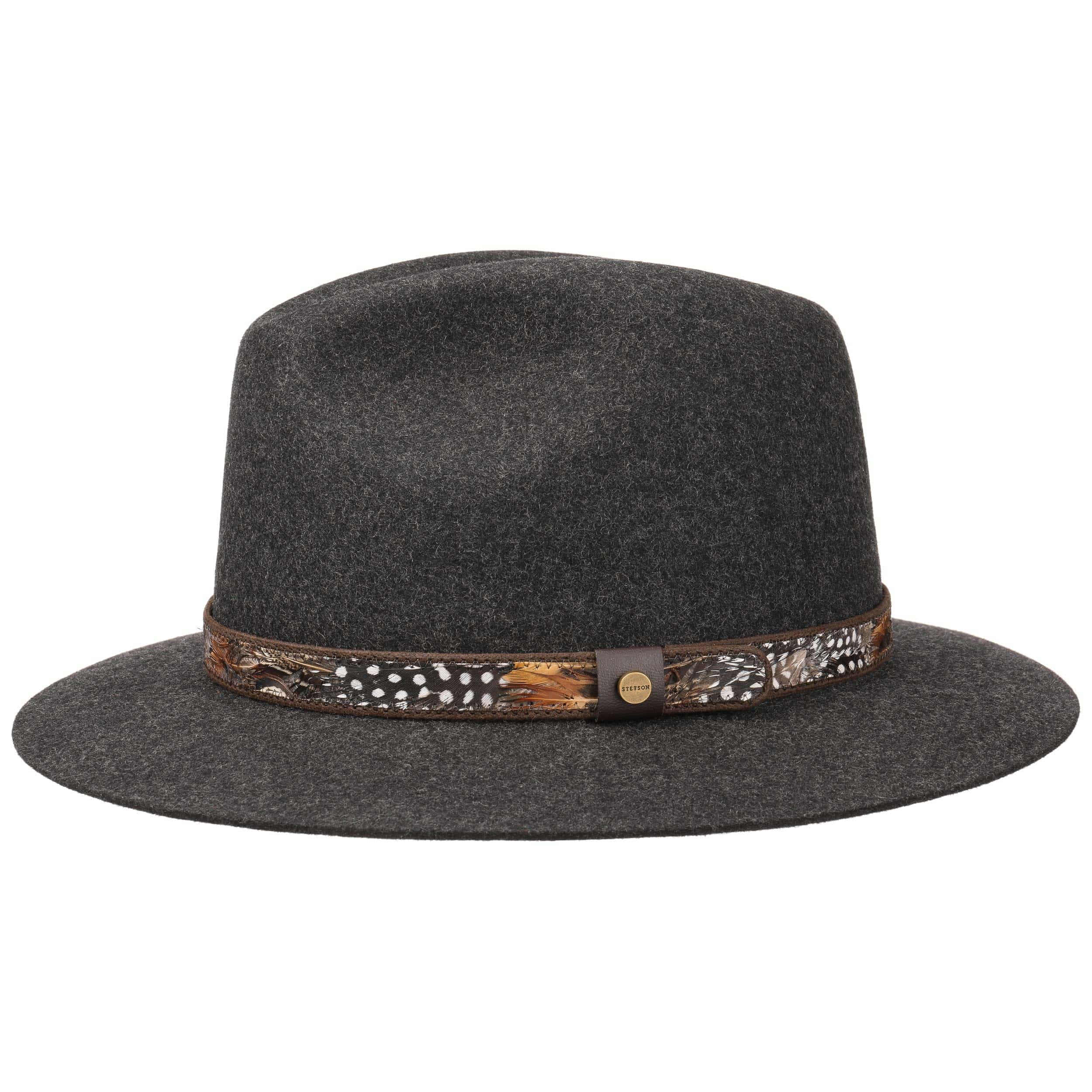 Feather Trim Traveller Felt Hat by Stetson 79,00
