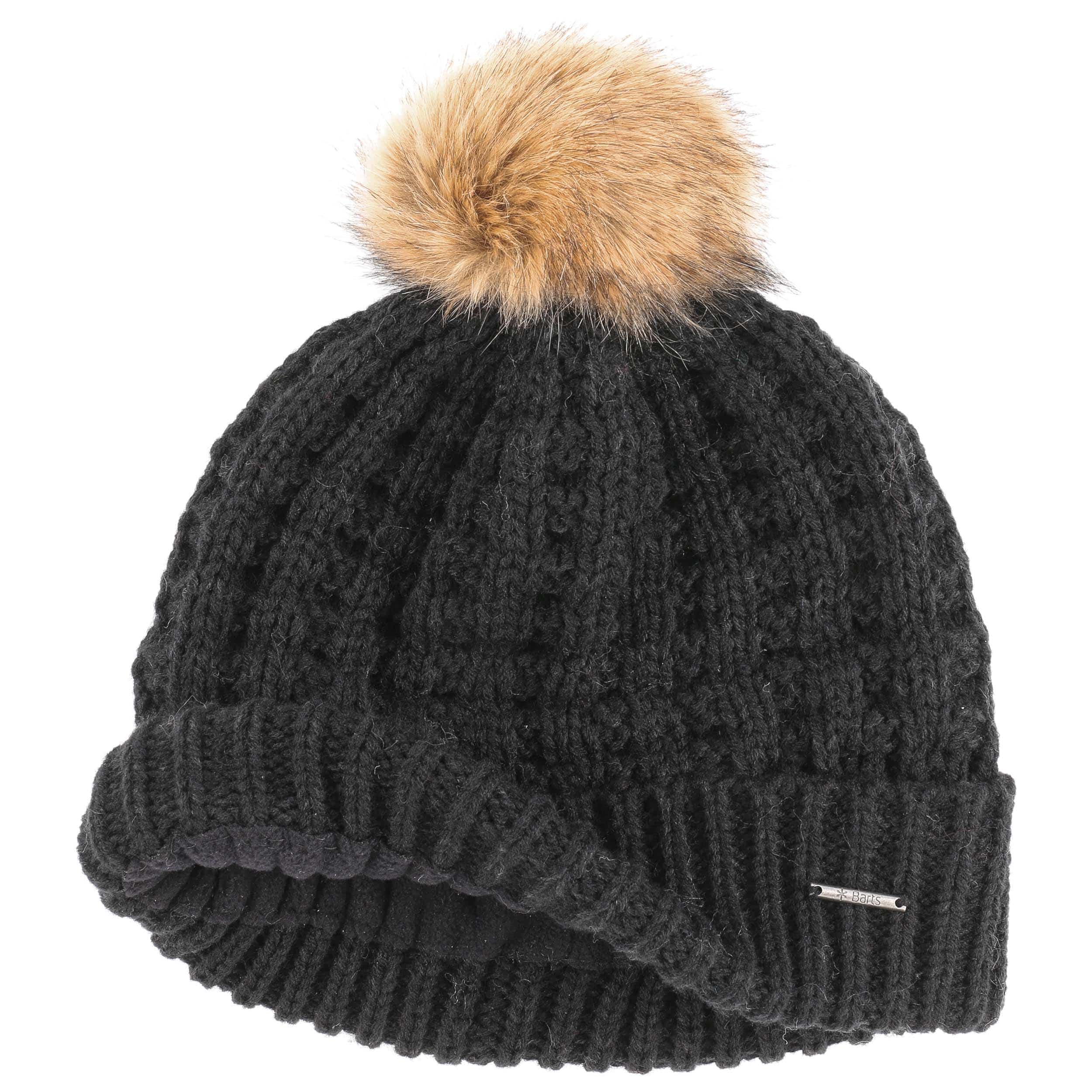 black beanie with pom pom